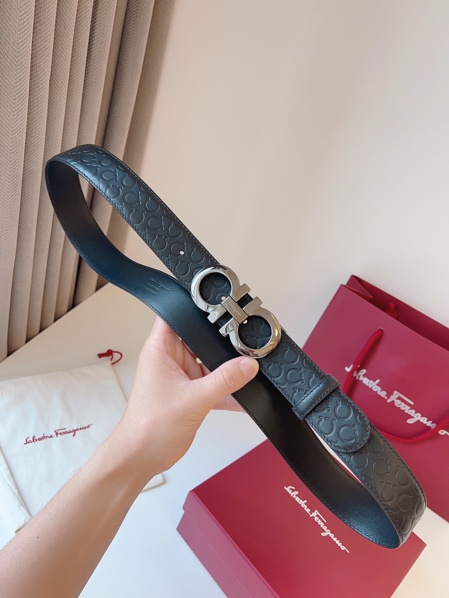 Salvatore Ferragamo Leather Belt 35mm-m