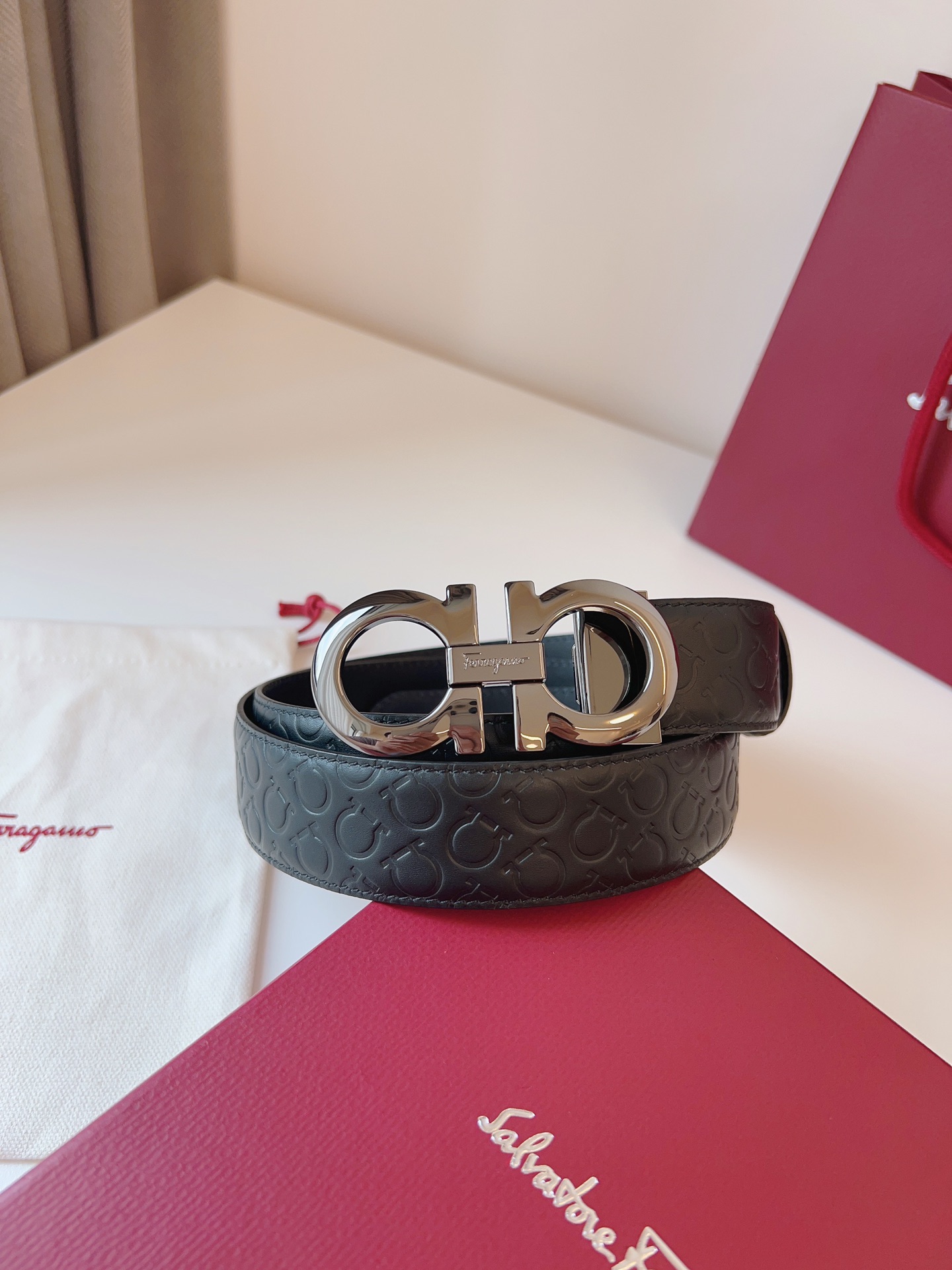 Salvatore Ferragamo Leather Belt 35mm-m