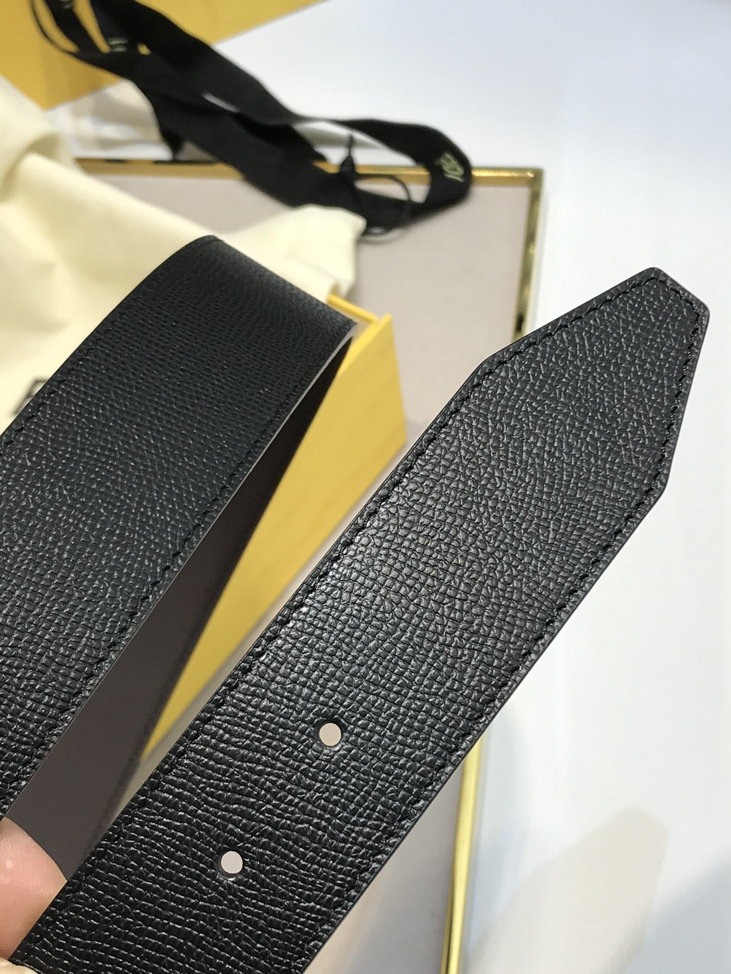 Fendi Leather Belt Cow Leather 38mm
