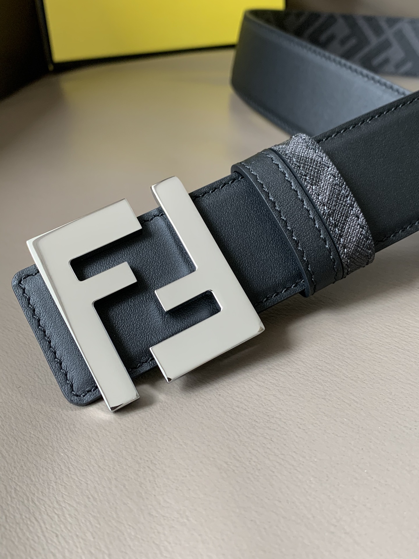 Fendi Male Leather Belt Cow Leather Brown M
