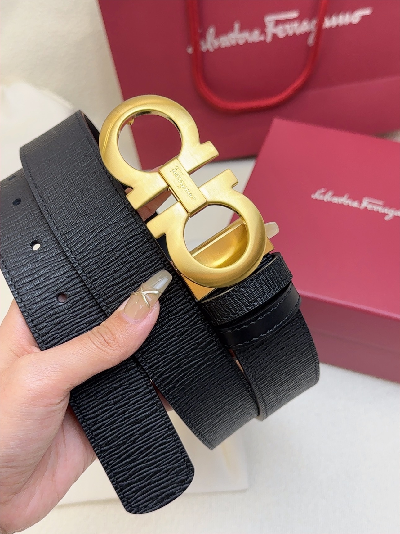 Salvatore Ferragamo Basic Belt Cow Leather