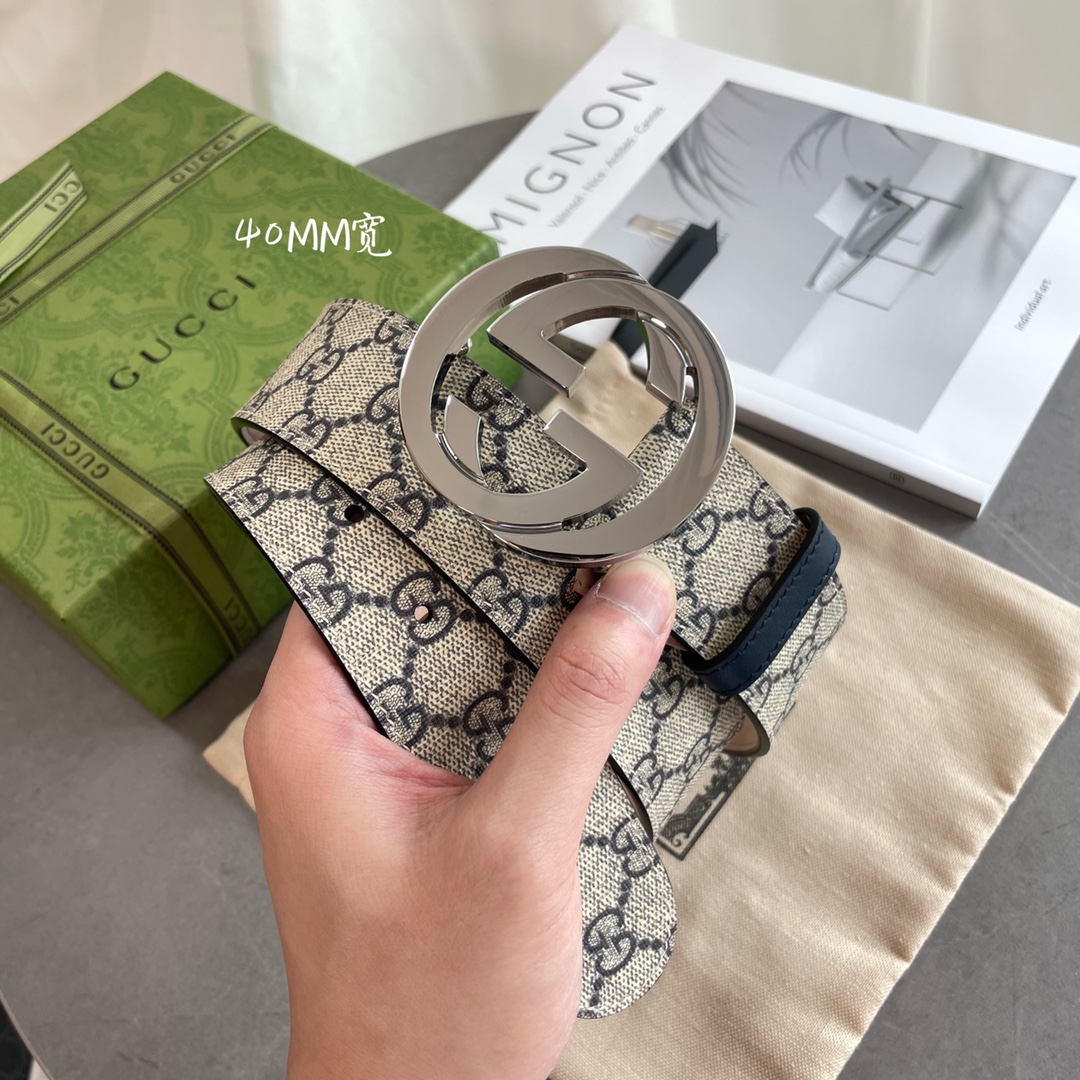 Gucci Leather Belt Top Grain Leather 38mm