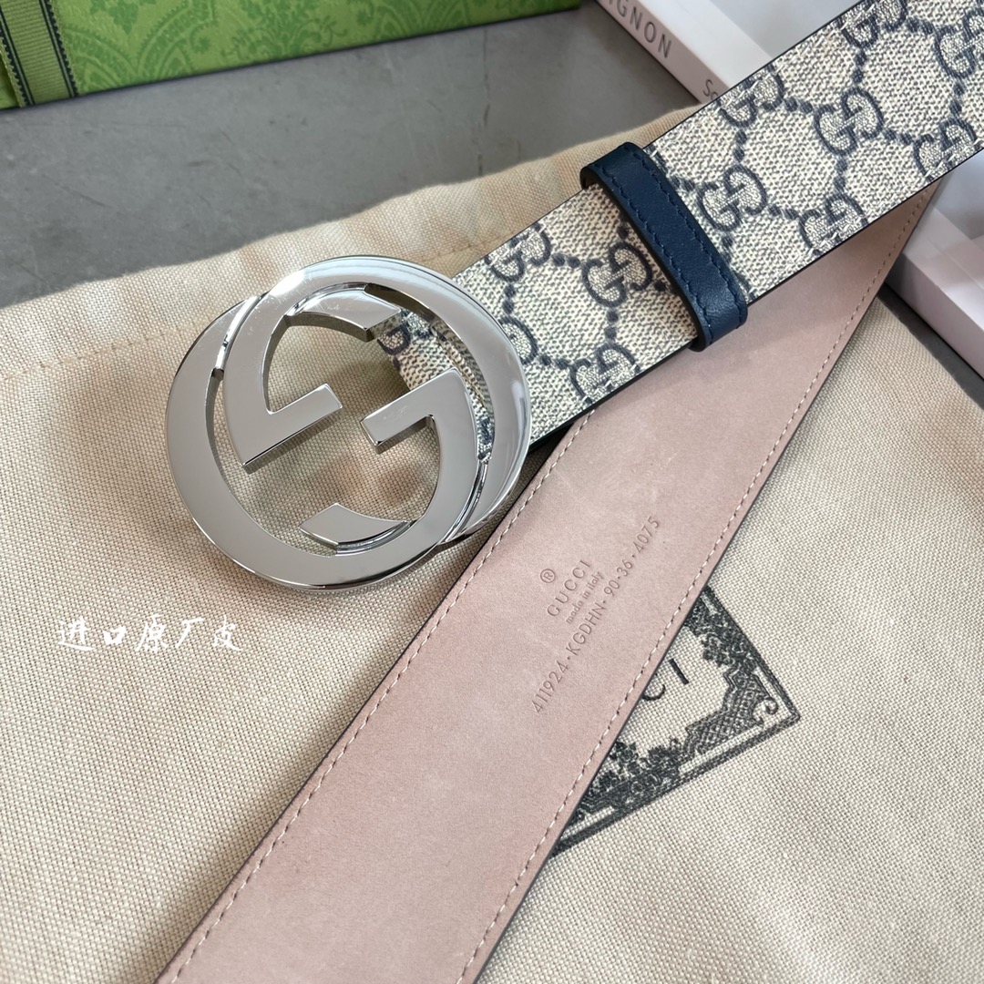 Gucci Leather Belt Top Grain Leather 38mm