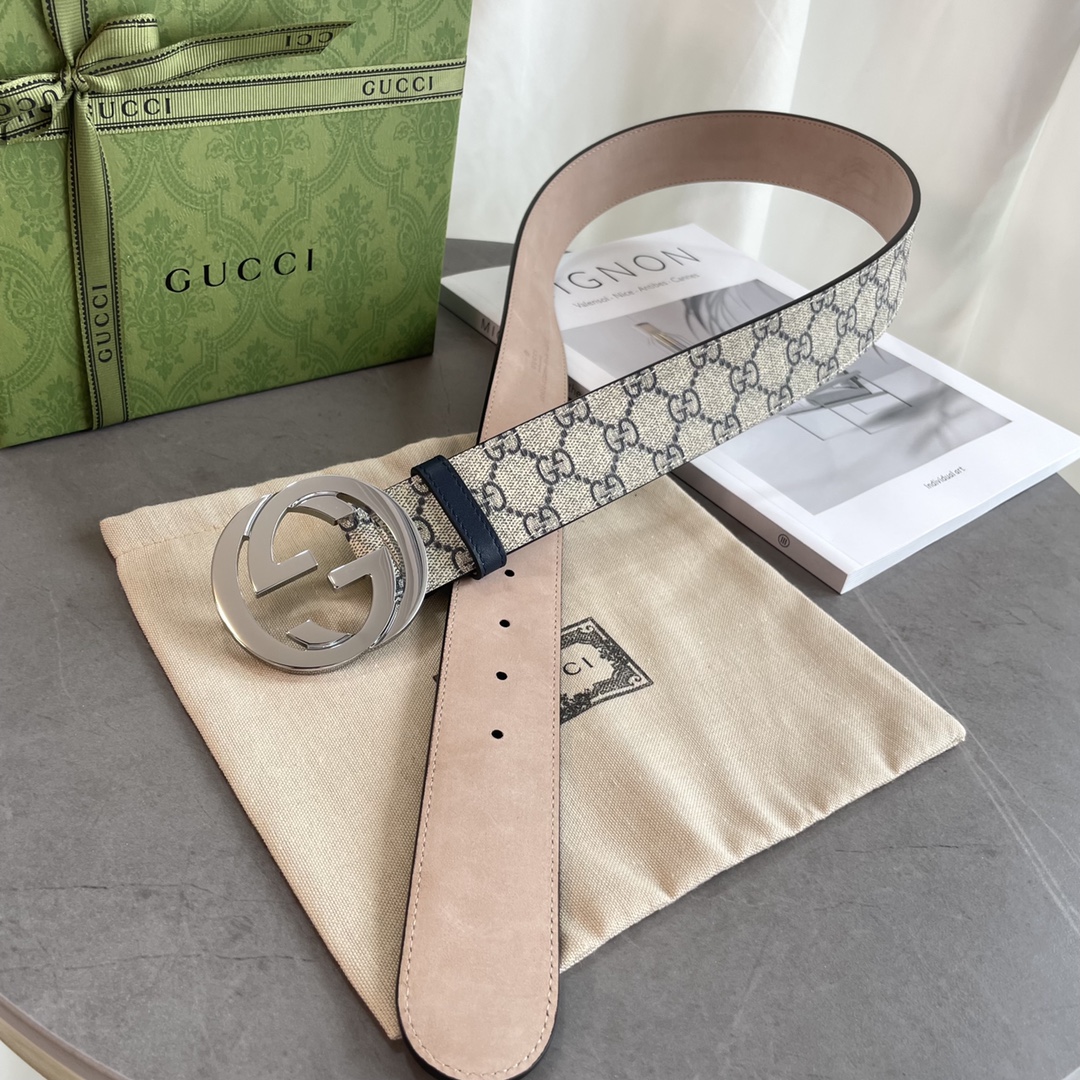 Gucci Leather Belt Top Grain Leather 38mm