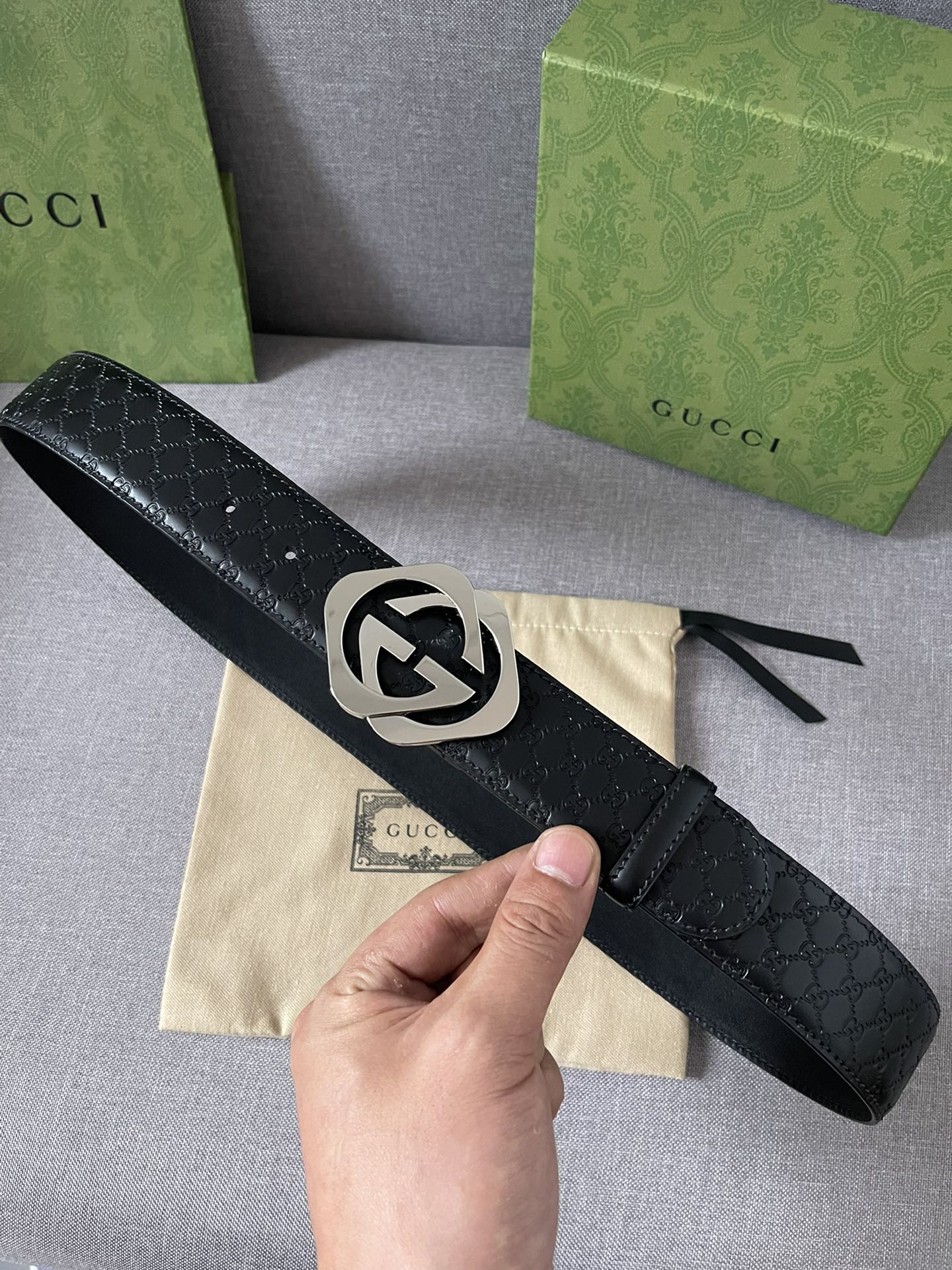 Gucci Basic Belt Cow Leather M