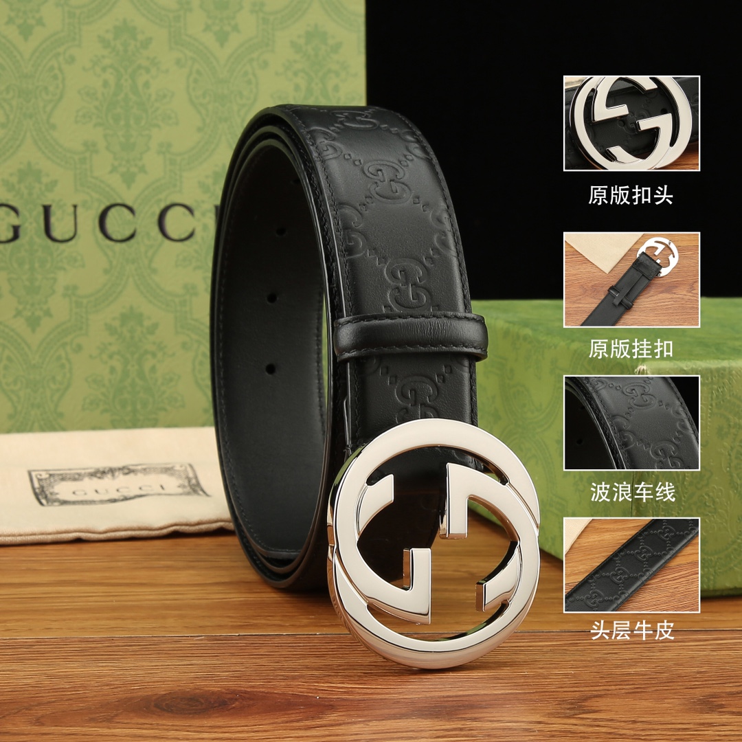 Gucci Basic Belt Top Grain Leather