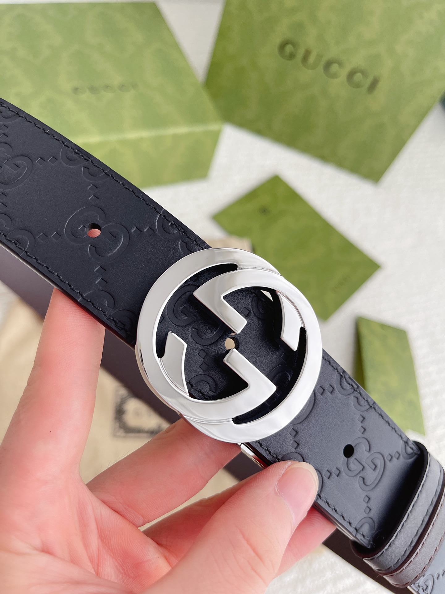 Gucci Male Basic Belt Cow Leather S