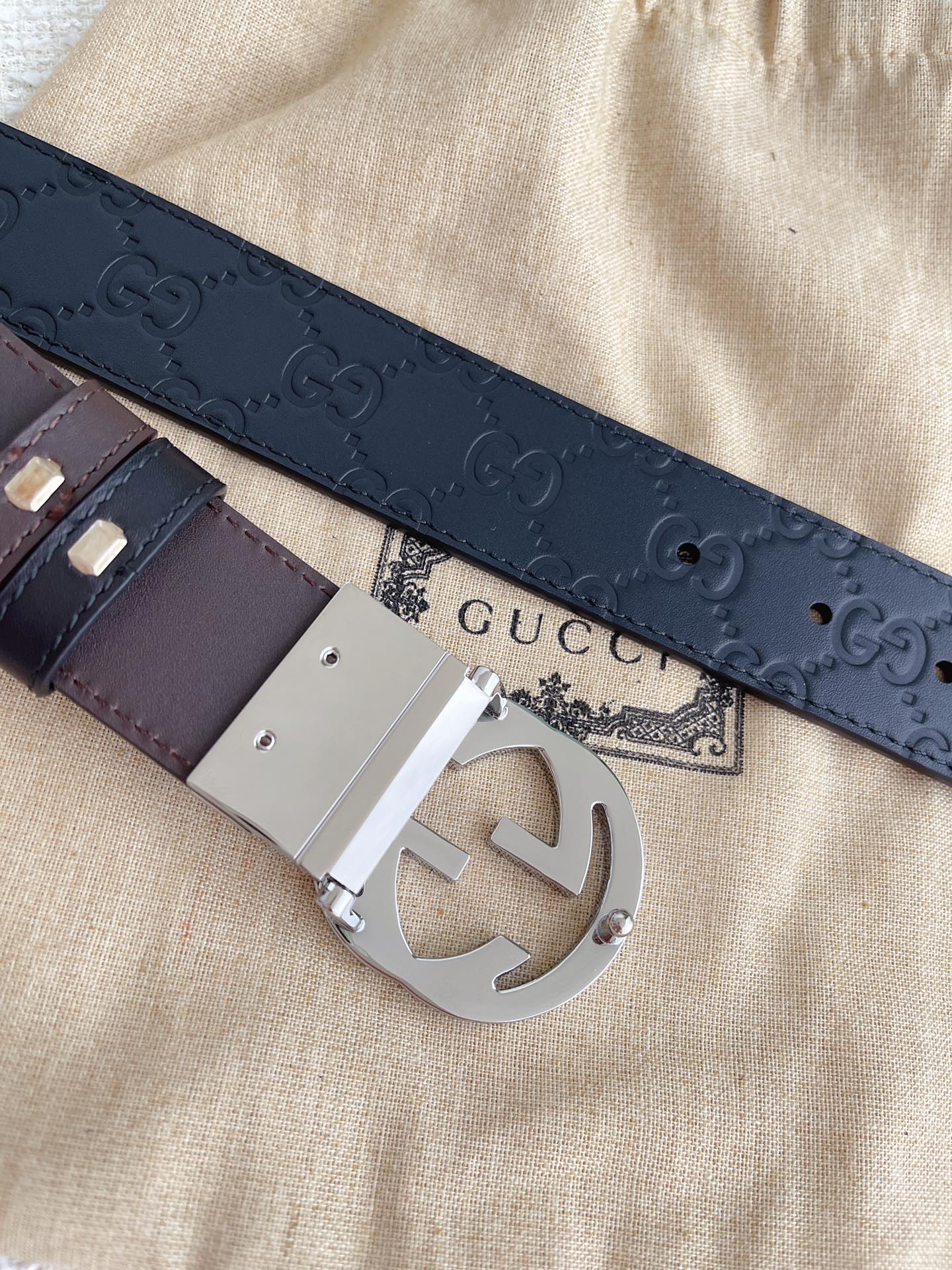 Gucci Male Basic Belt Cow Leather S