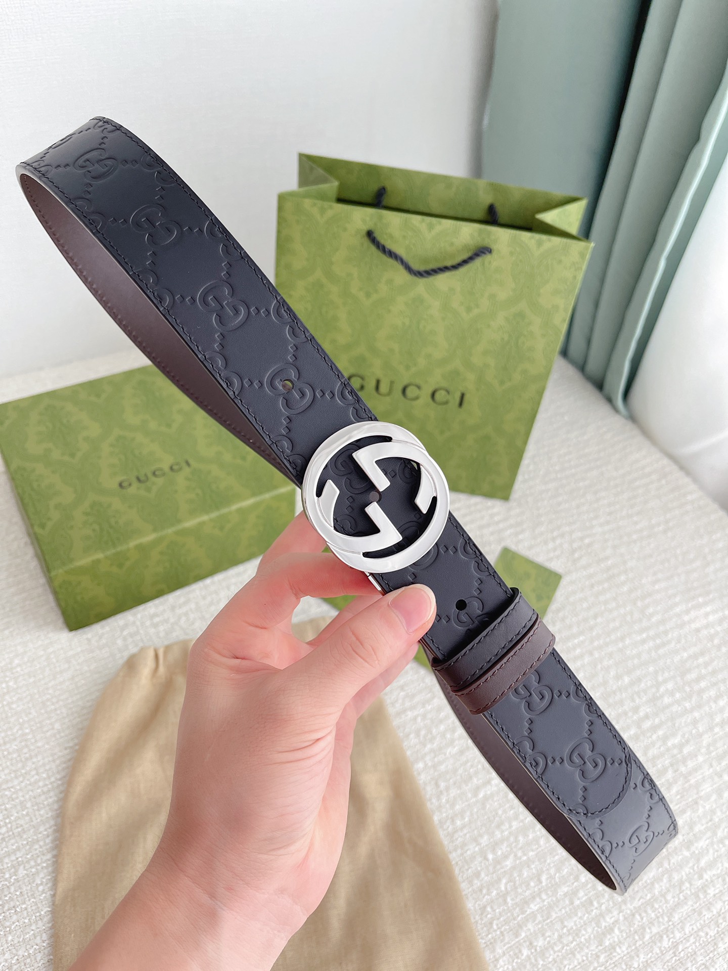 Gucci Male Basic Belt Cow Leather S