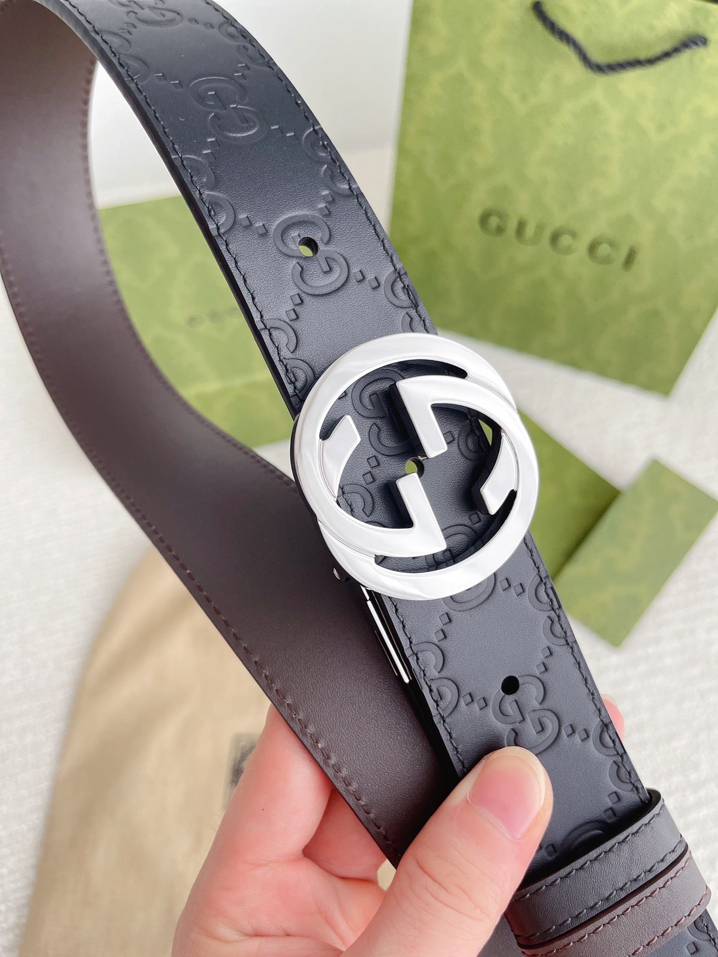 Gucci Male Basic Belt Cow Leather S