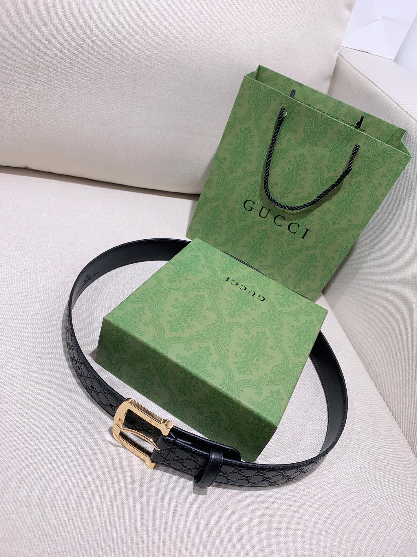Gucci Male Basic Belt Cow Leather