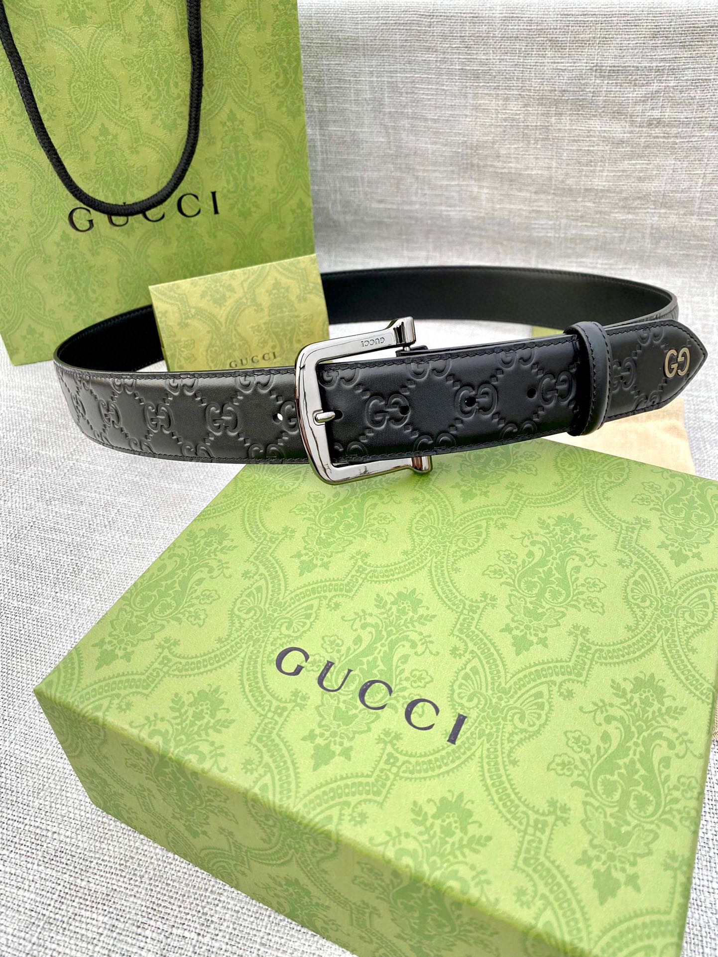 Gucci Male Leather Belt S-m