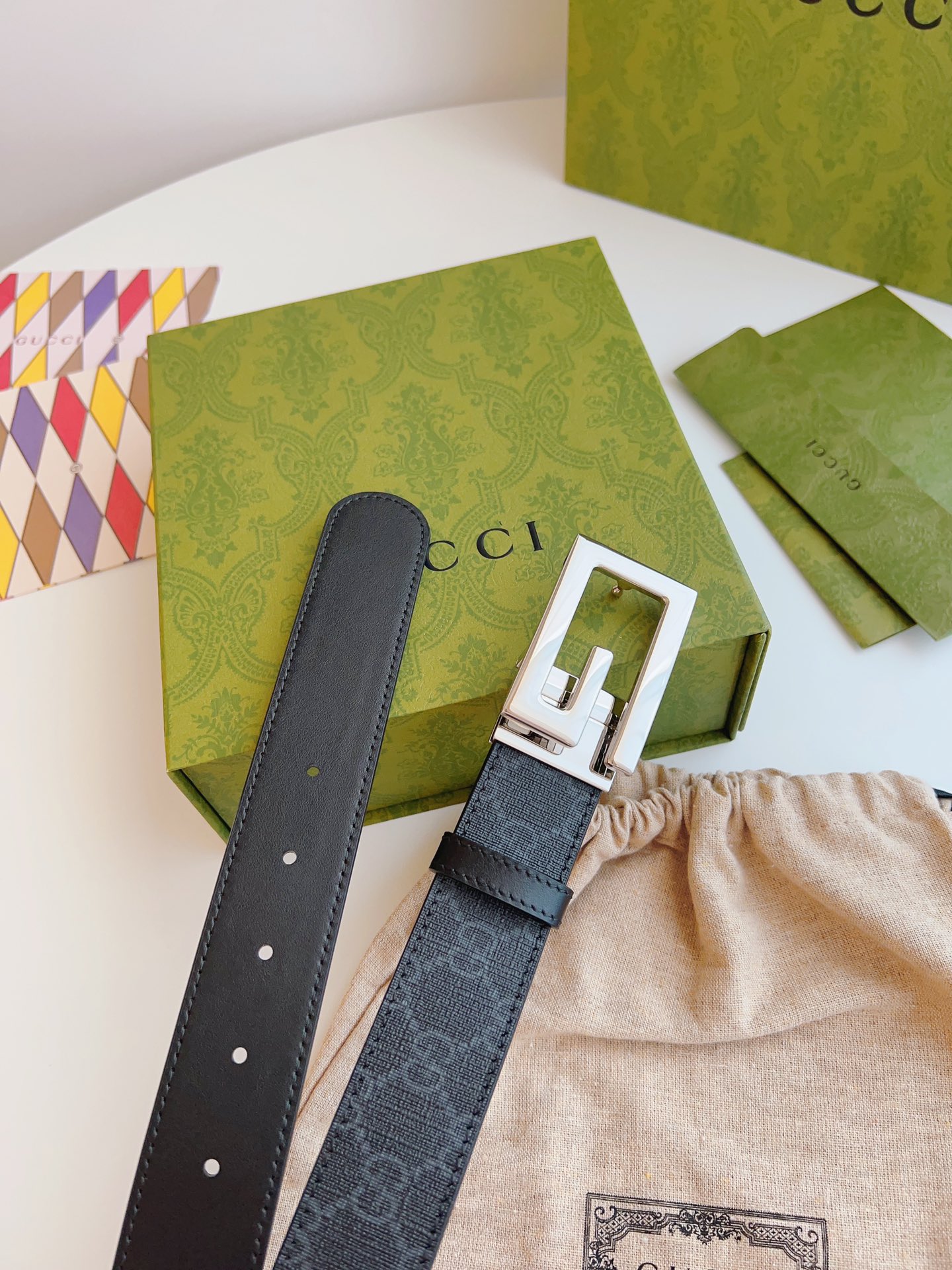 Gucci Male Basic Belt Canvas Black S-m