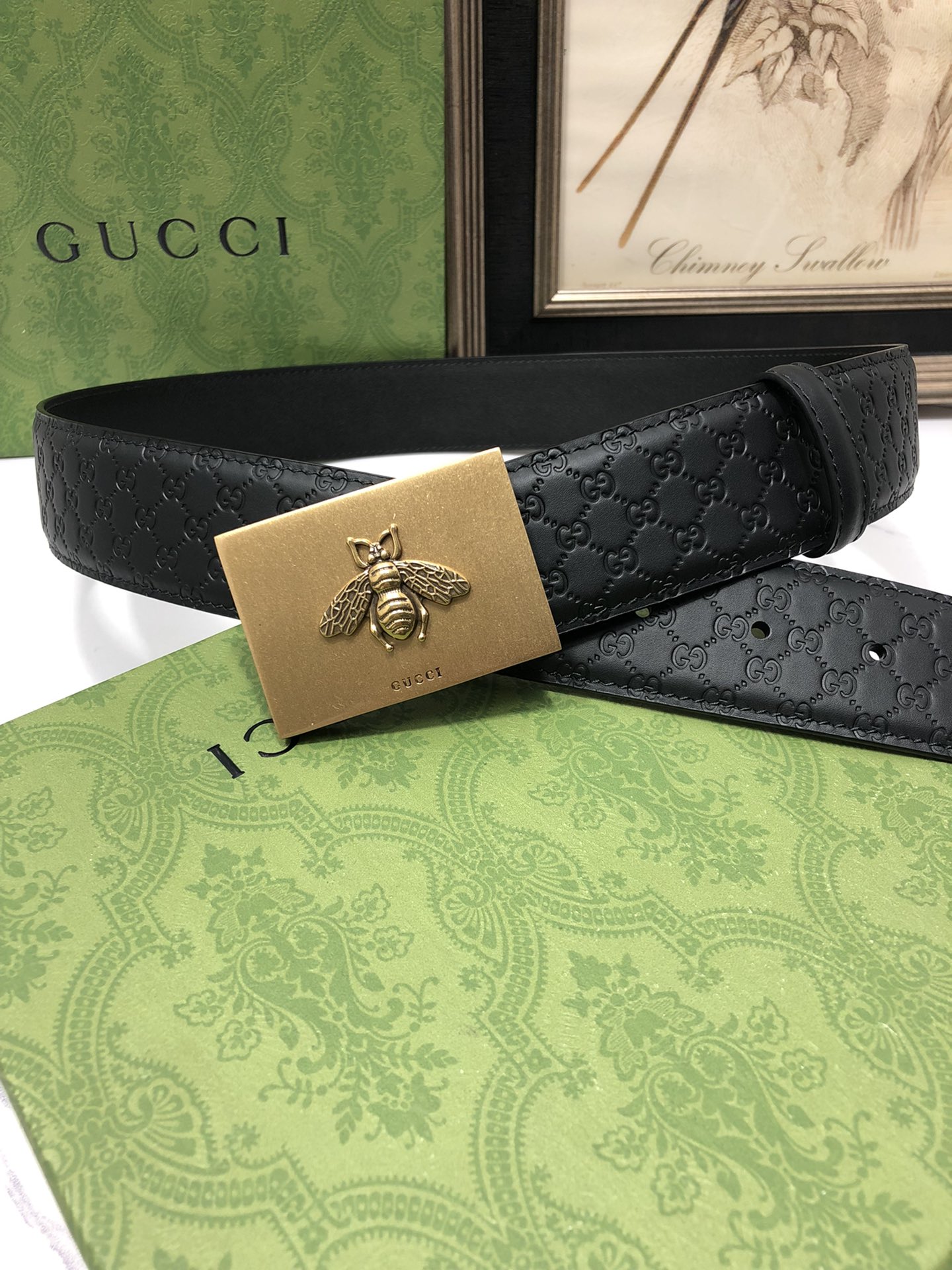 Gucci Male Leather Belt Top Grain Leather