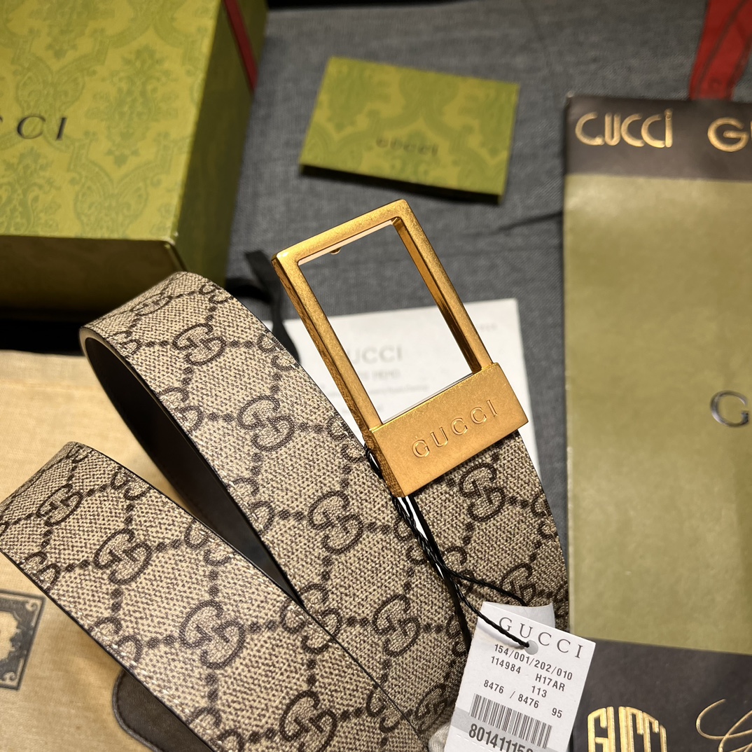 Gucci Male Basic Belt Canvas Black S-m