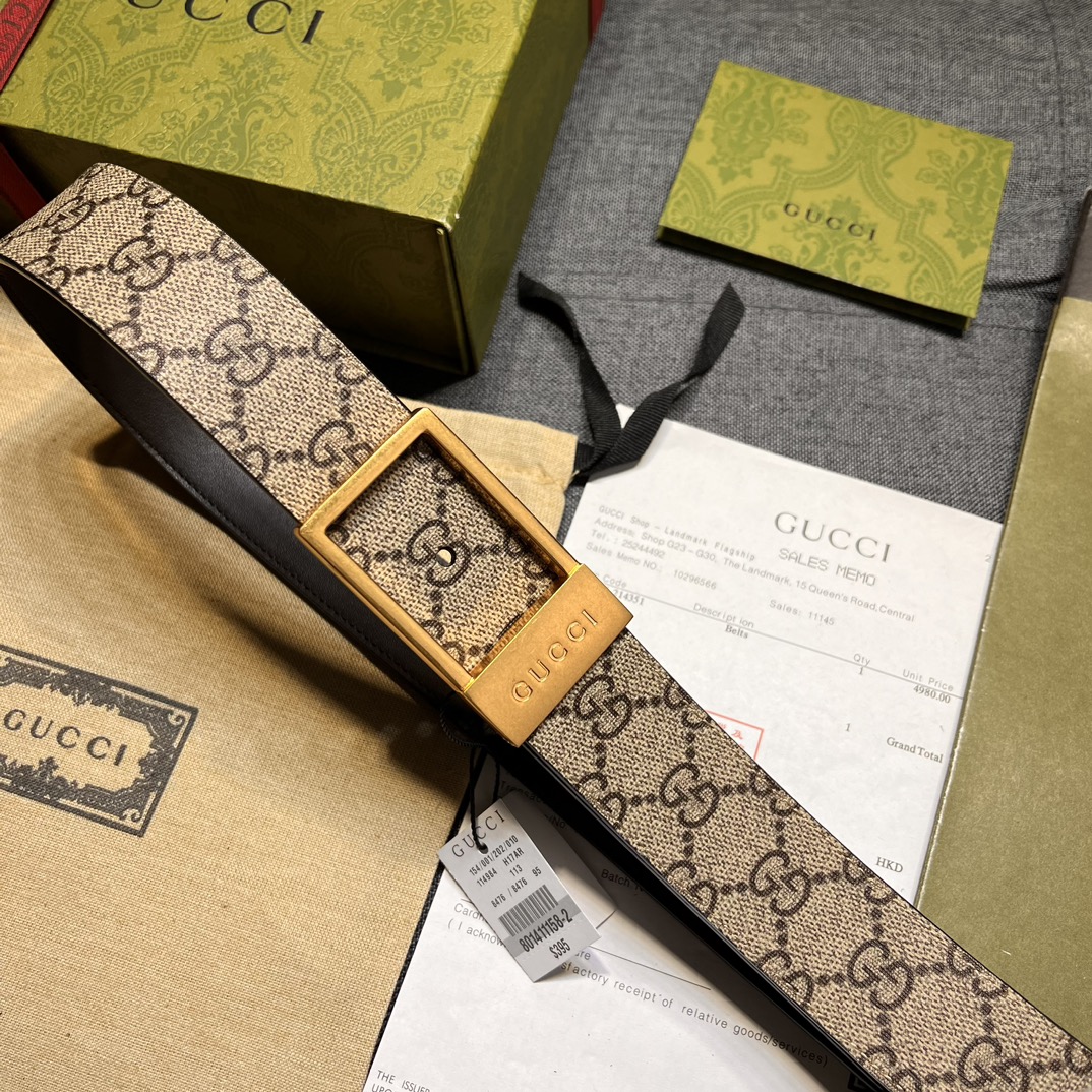 Gucci Male Basic Belt Canvas Black S-m