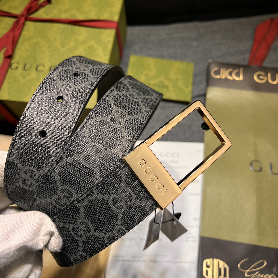 Gucci Male Basic Belt Canvas Black S-m