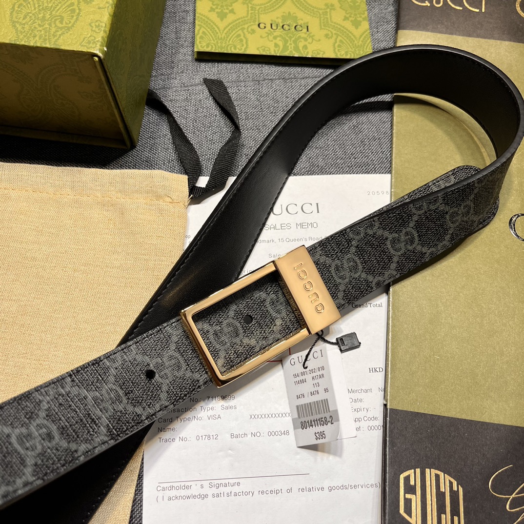 Gucci Male Basic Belt Canvas Black S-m