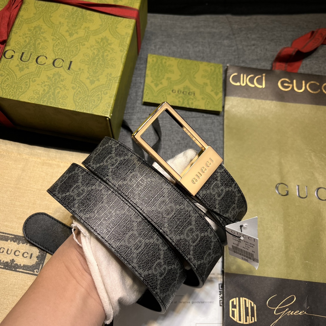 Gucci Male Basic Belt Canvas Black S-m