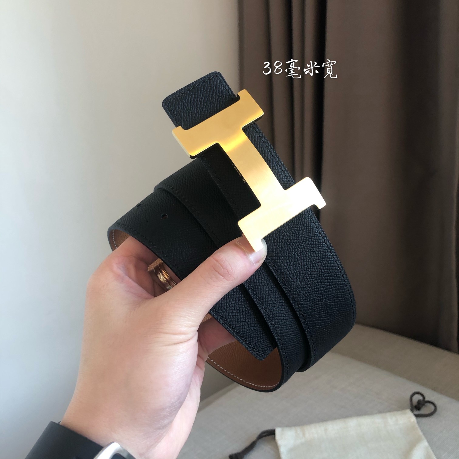 Hermès Male Leather Belt 38mm-s-m-l