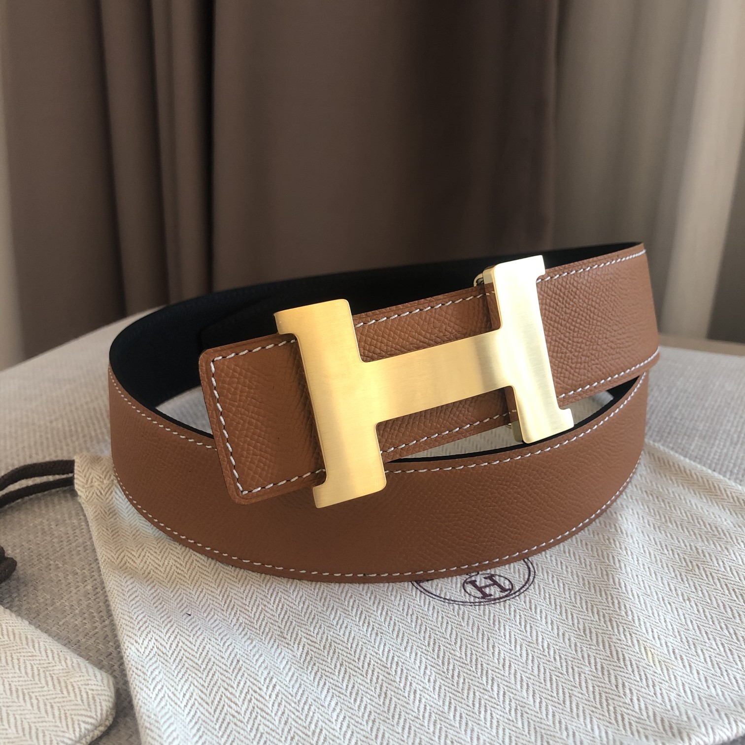 Hermès Male Leather Belt 38mm-s-m-l