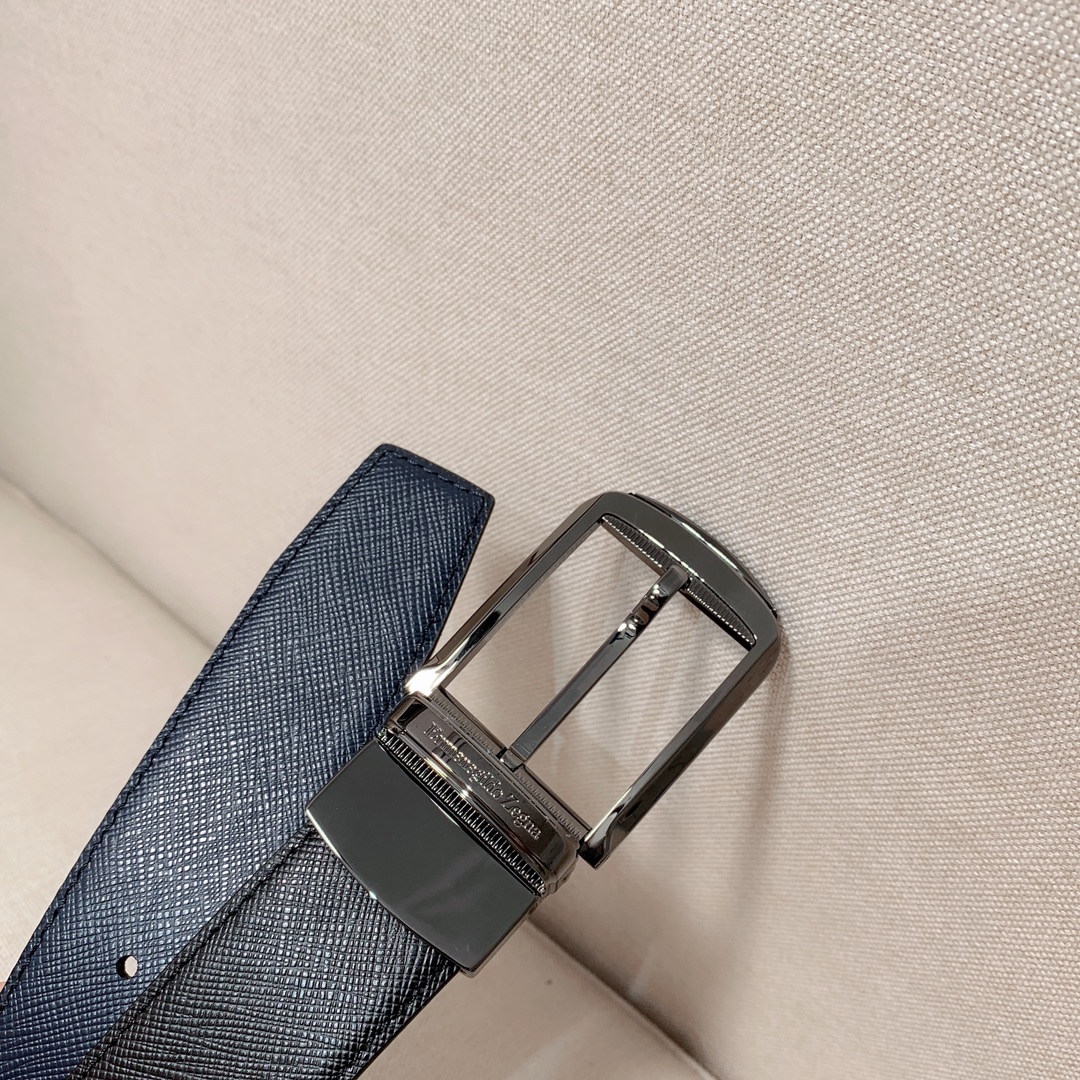 Ermenegildo Zegna Male Leather Belt 35mm
