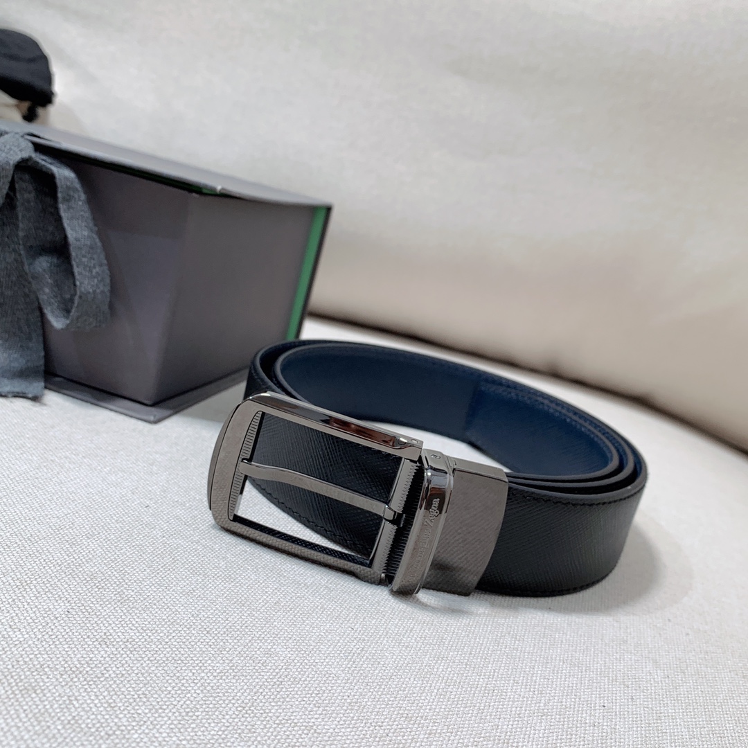 Ermenegildo Zegna Male Leather Belt 35mm