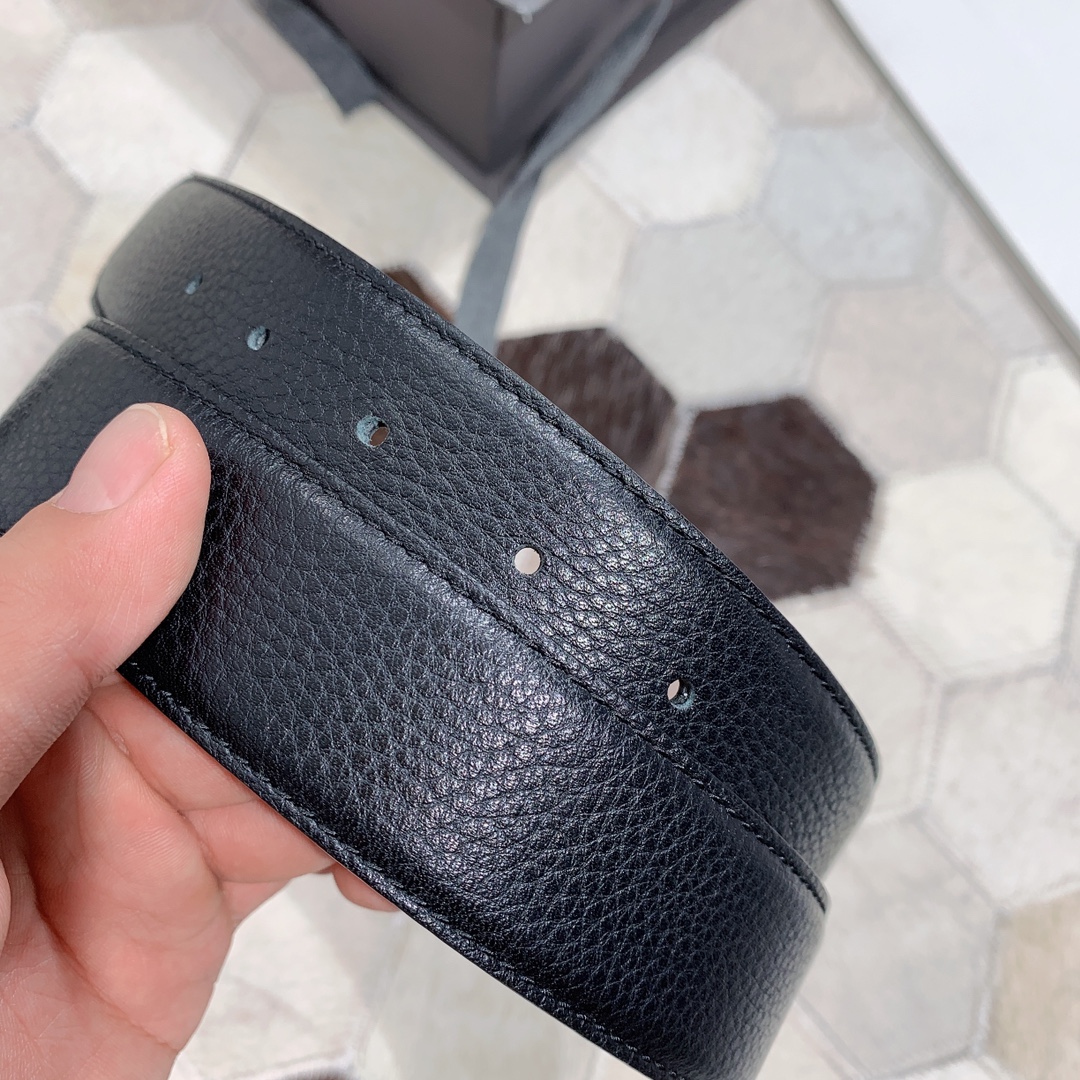 Ermenegildo Zegna Male Leather Belt Top Grain Leather M