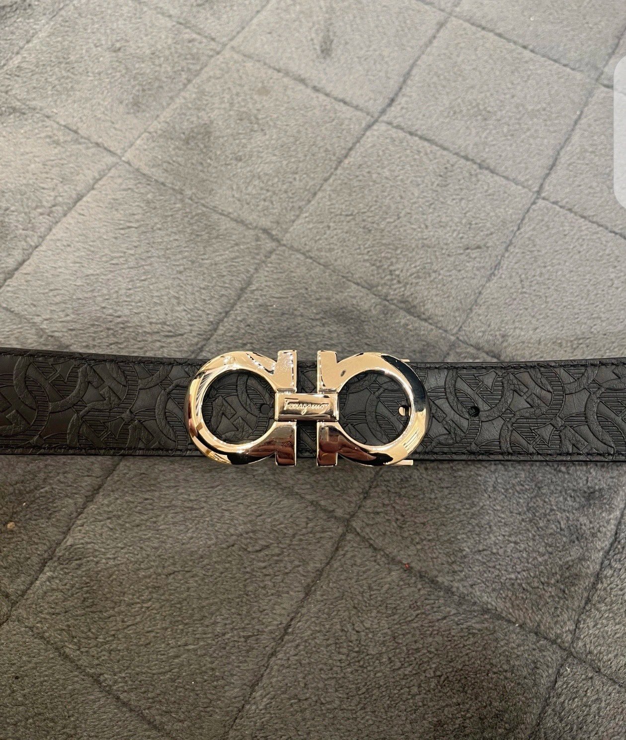 Gucci Leather Belt Cow Leather Gold Adjustable M