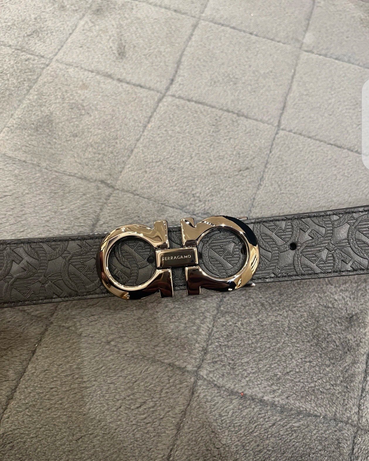 Gucci Leather Belt Cow Leather Gold Adjustable M