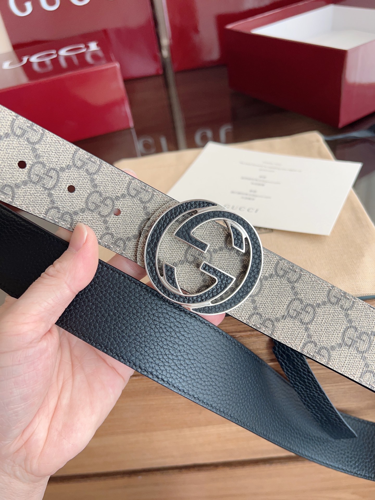 Gucci Male Basic Belt Canvas Black