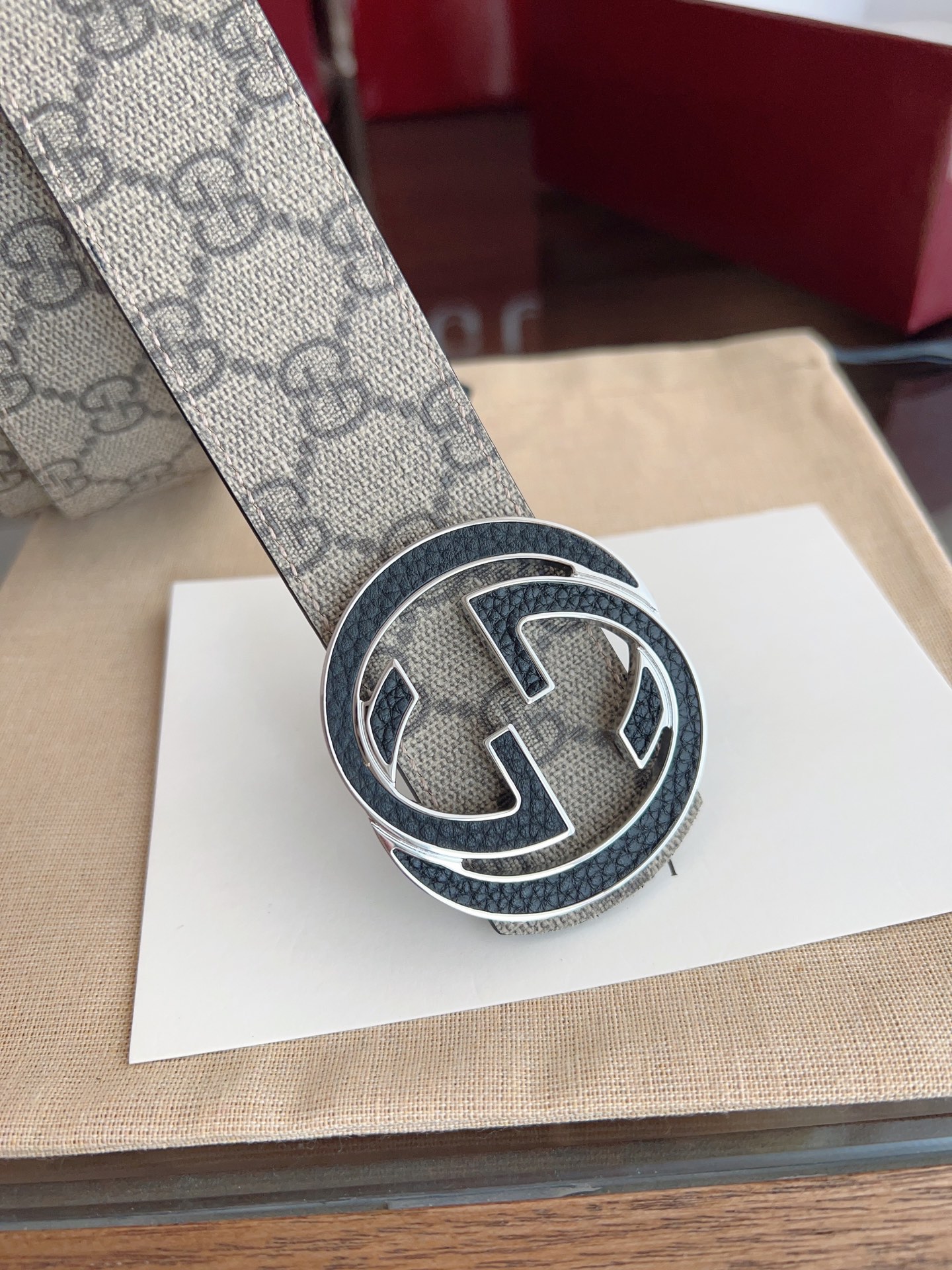 Gucci Male Basic Belt Canvas Black