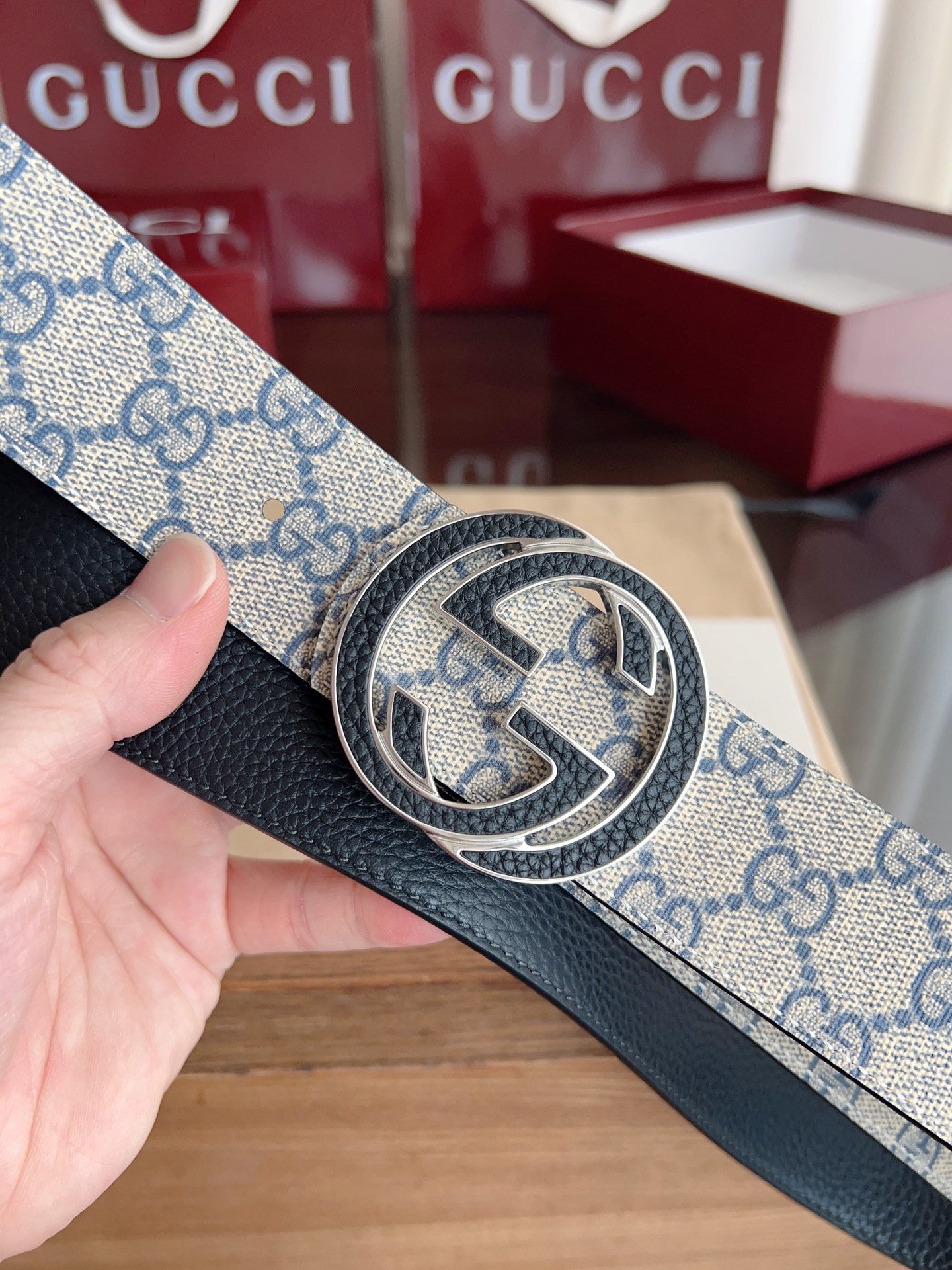 Gucci Male Basic Belt Canvas Black