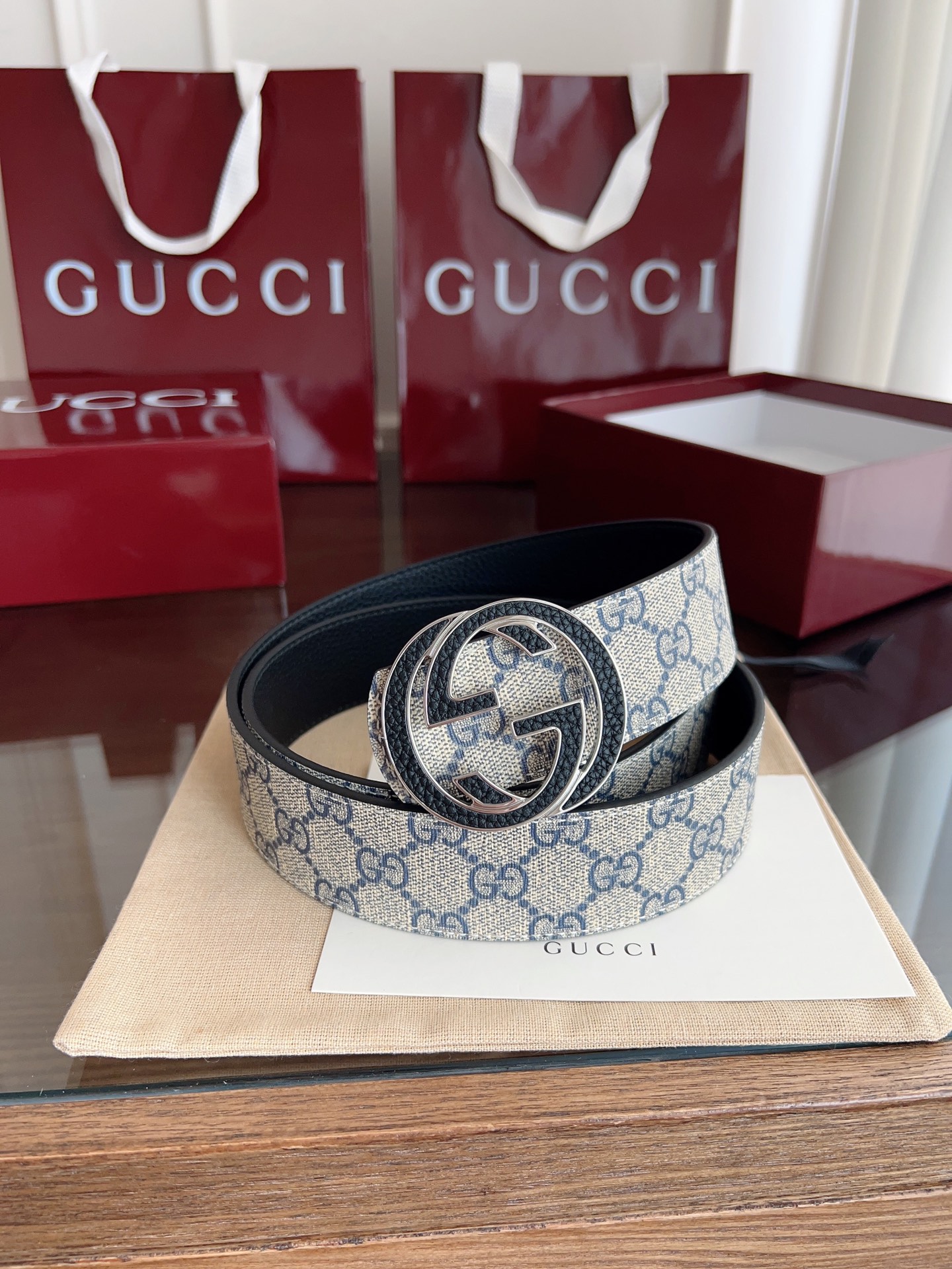 Gucci Male Basic Belt Canvas Black