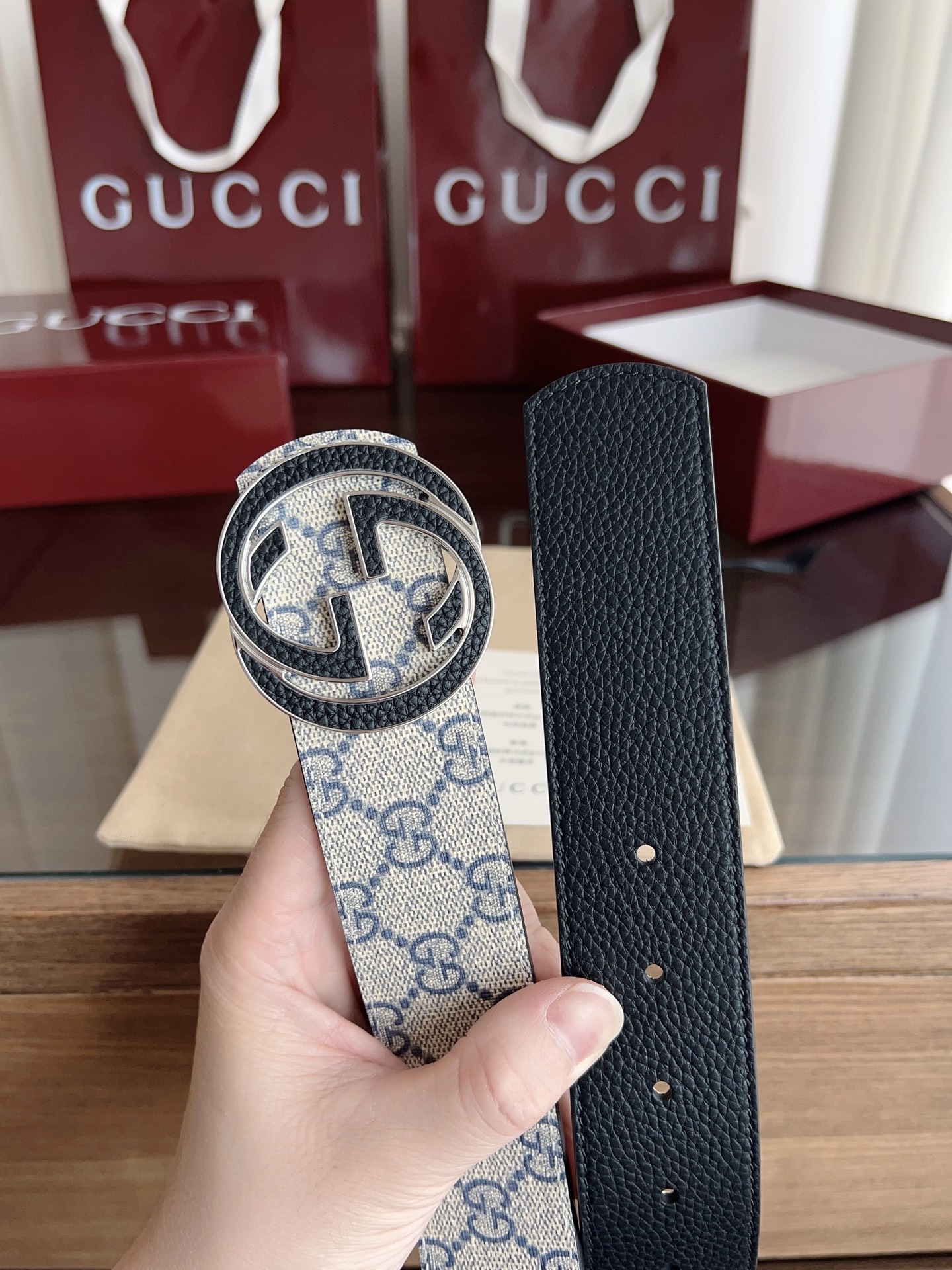 Gucci Male Basic Belt Canvas Black
