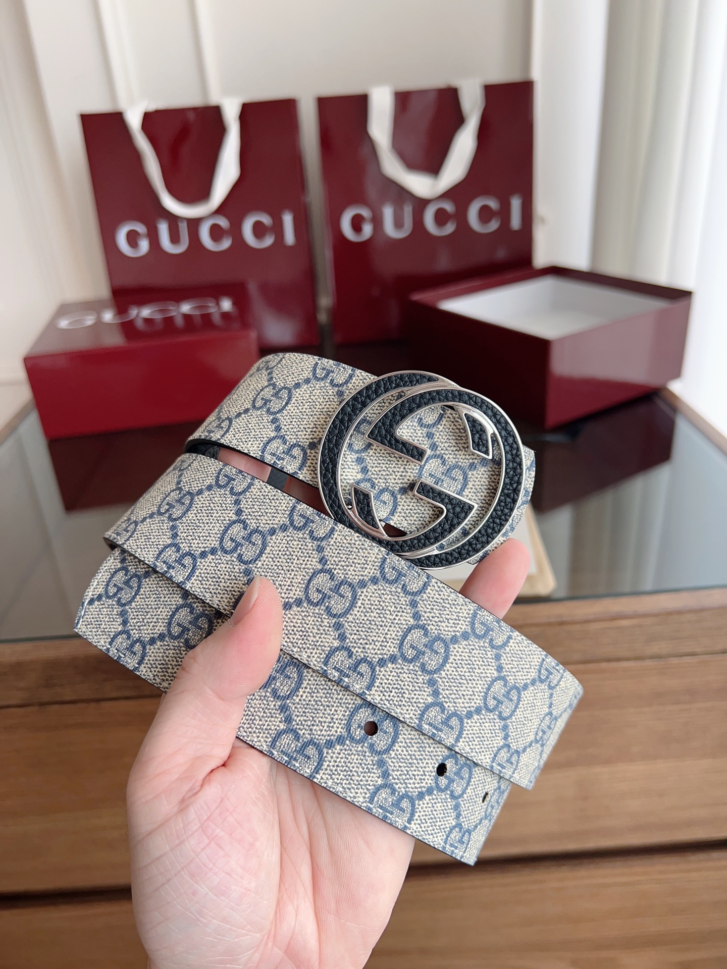 Gucci Male Basic Belt Canvas Black
