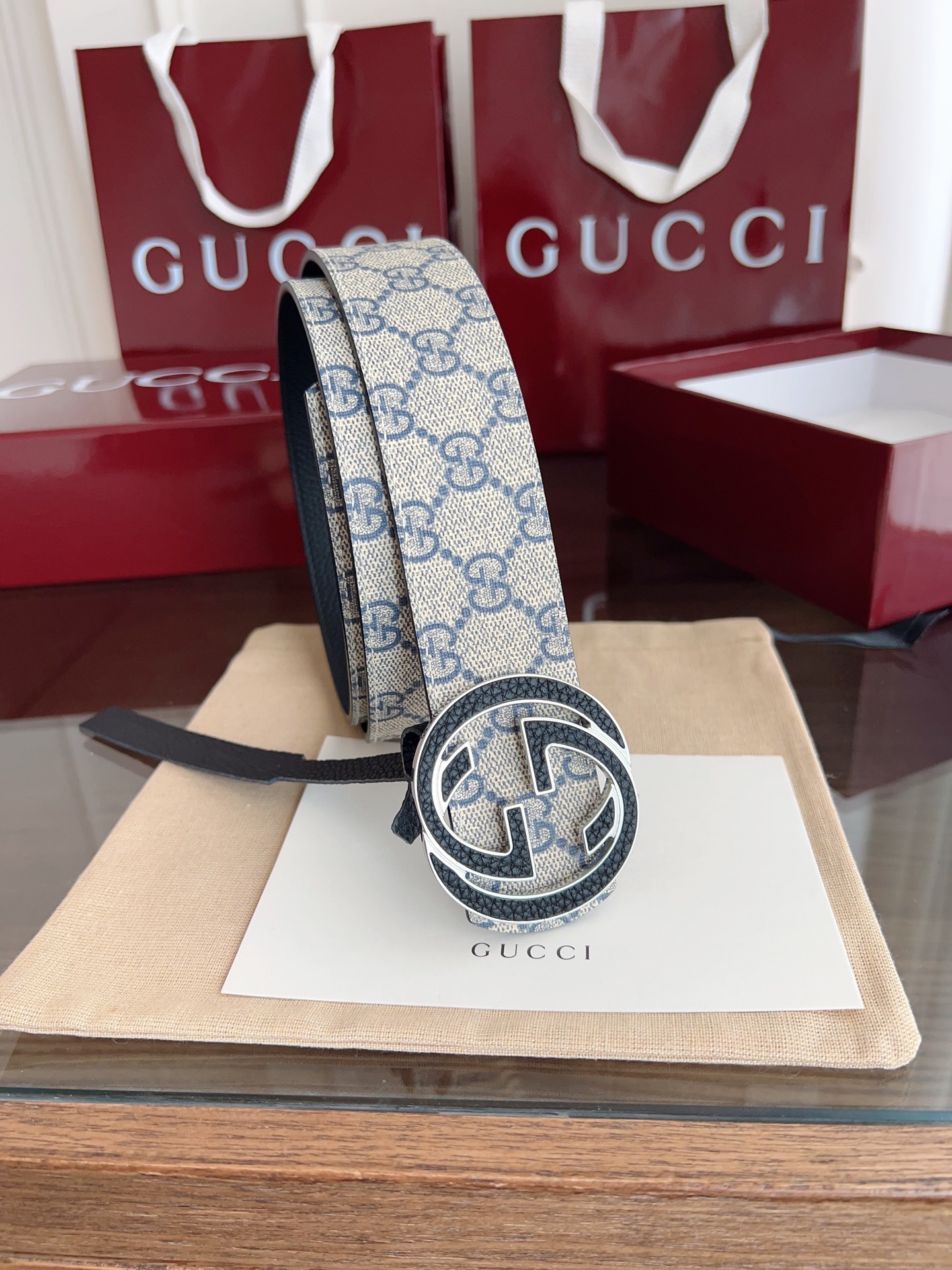 Gucci Male Basic Belt Canvas Black