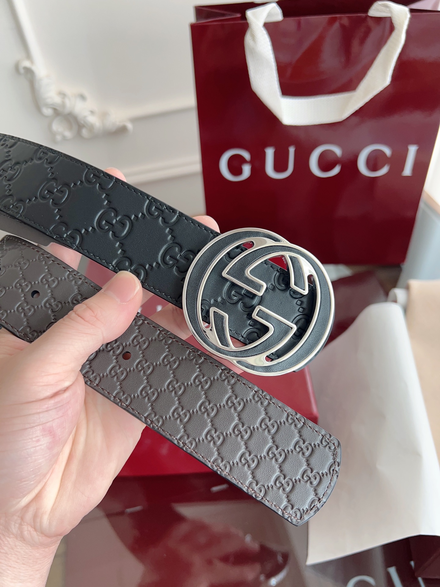 Gucci Male Basic Belt Cow Leather