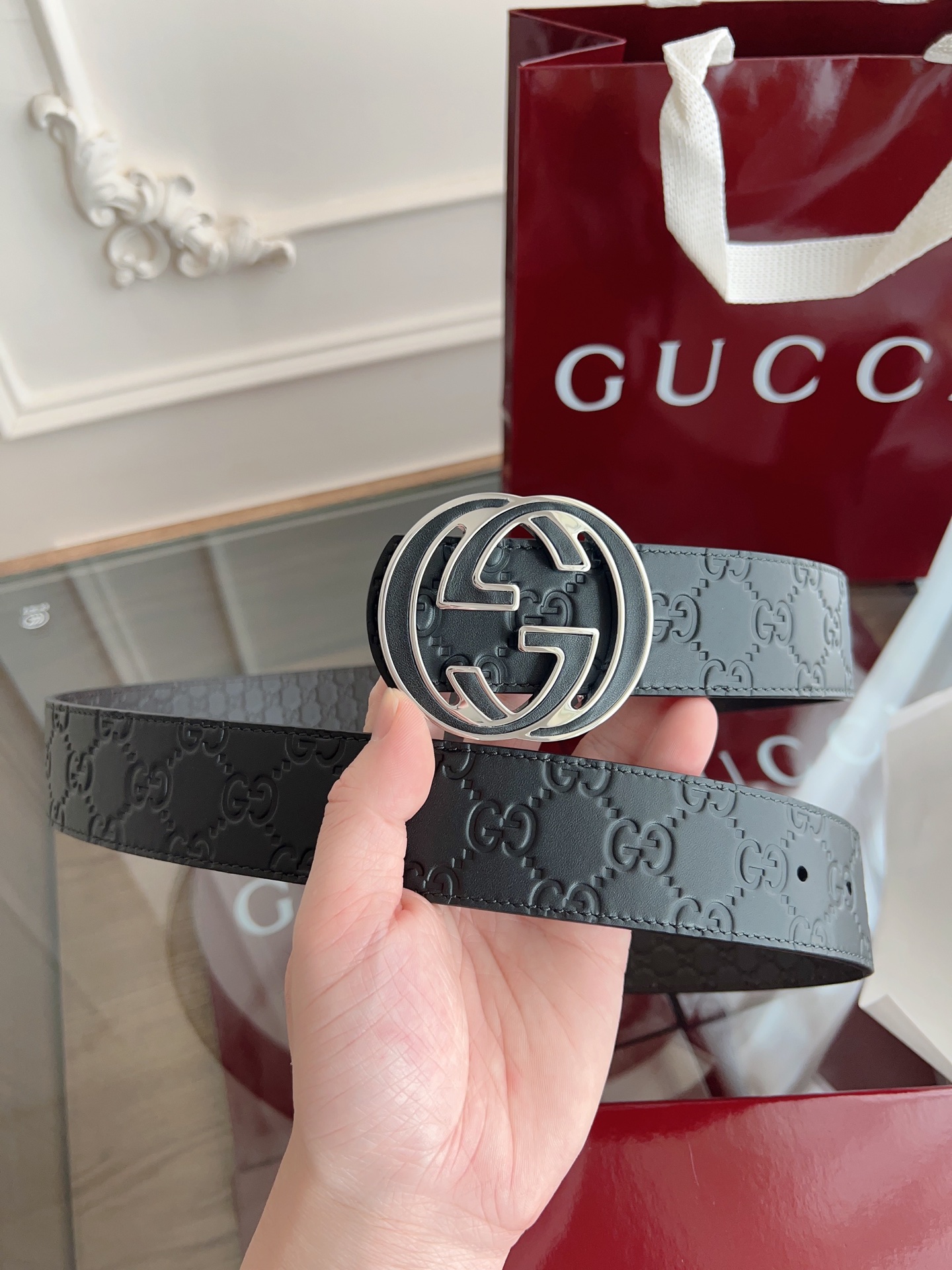 Gucci Male Basic Belt Cow Leather