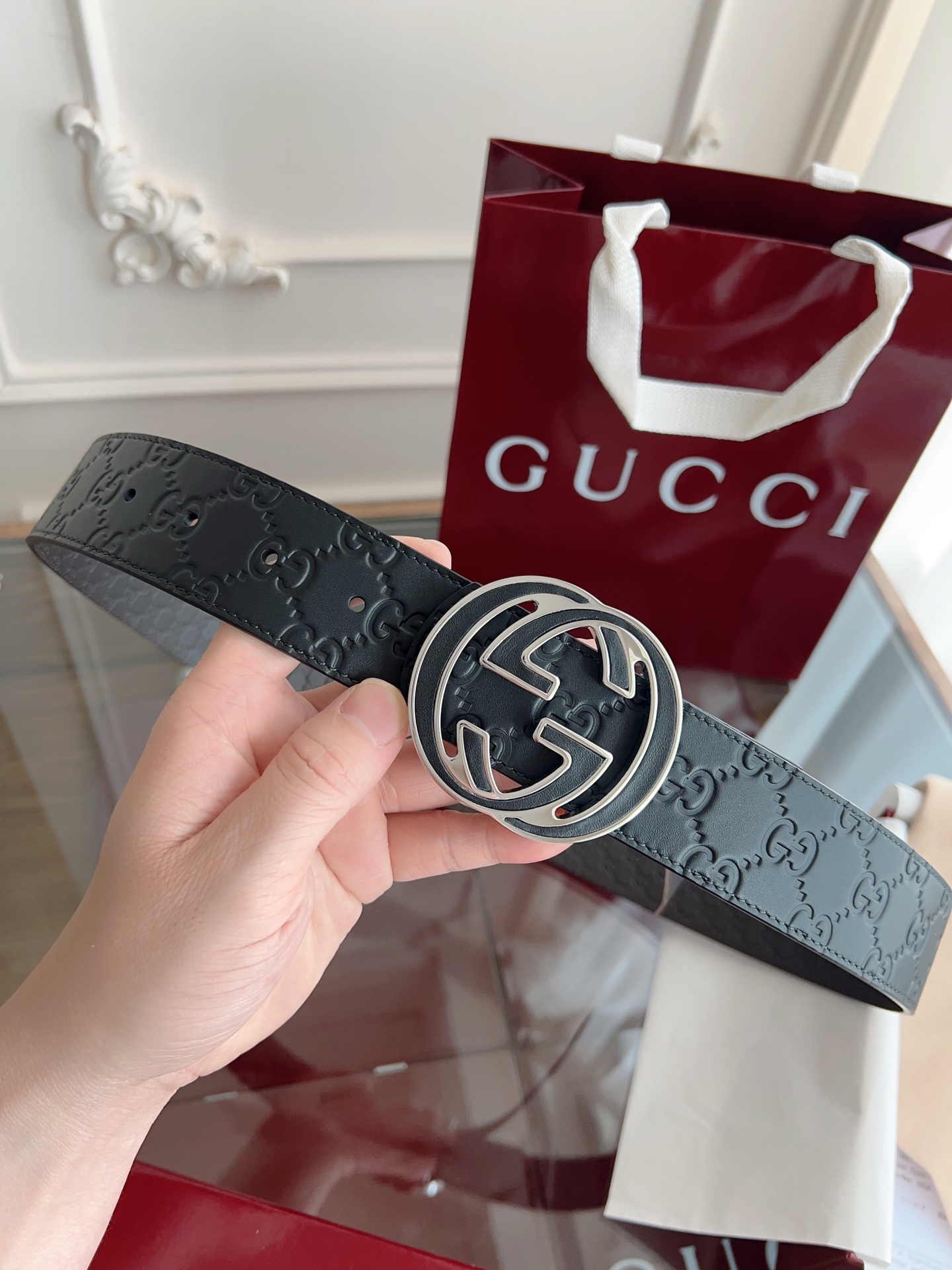 Gucci Male Basic Belt Cow Leather