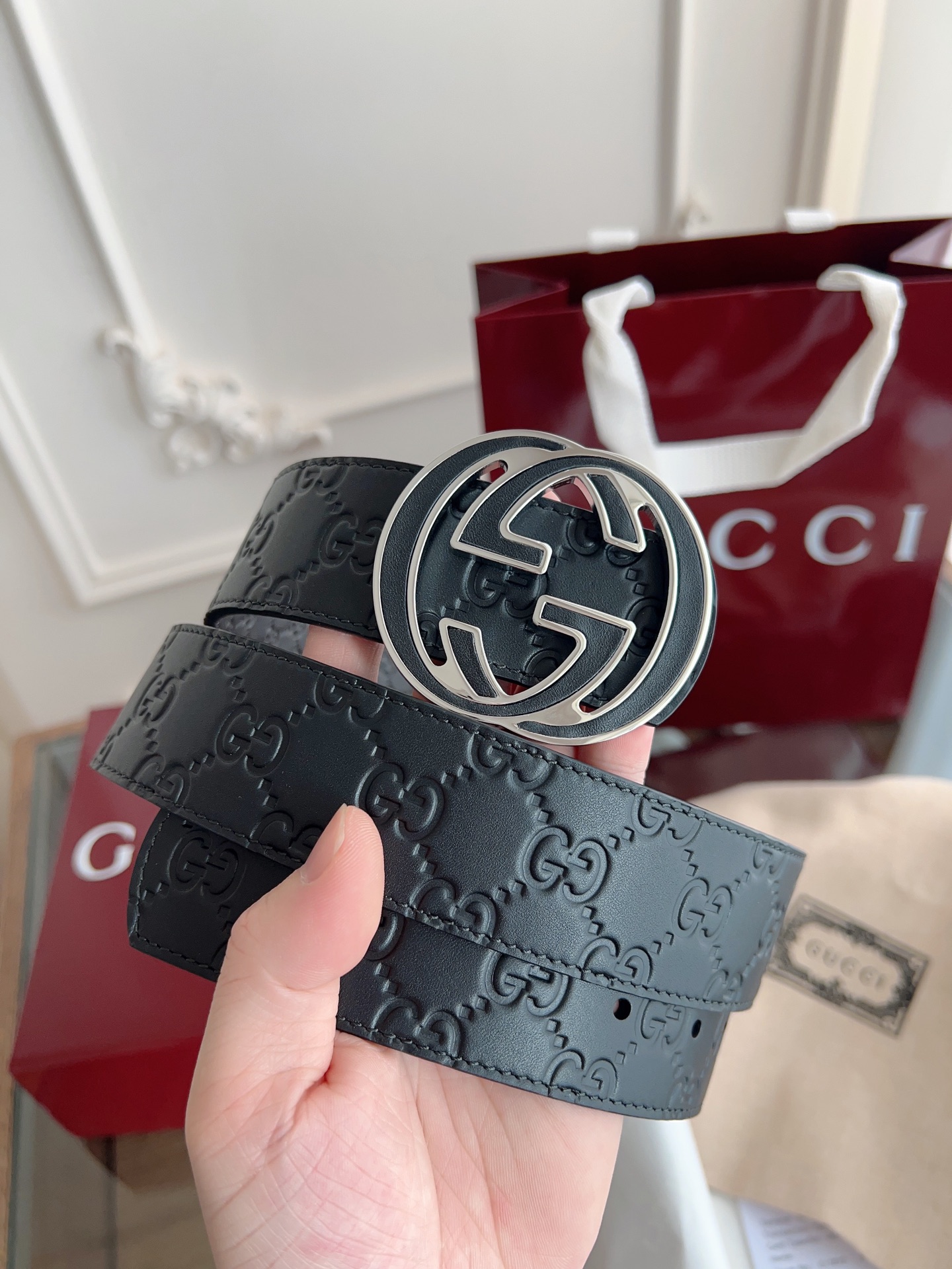 Gucci Male Basic Belt Cow Leather