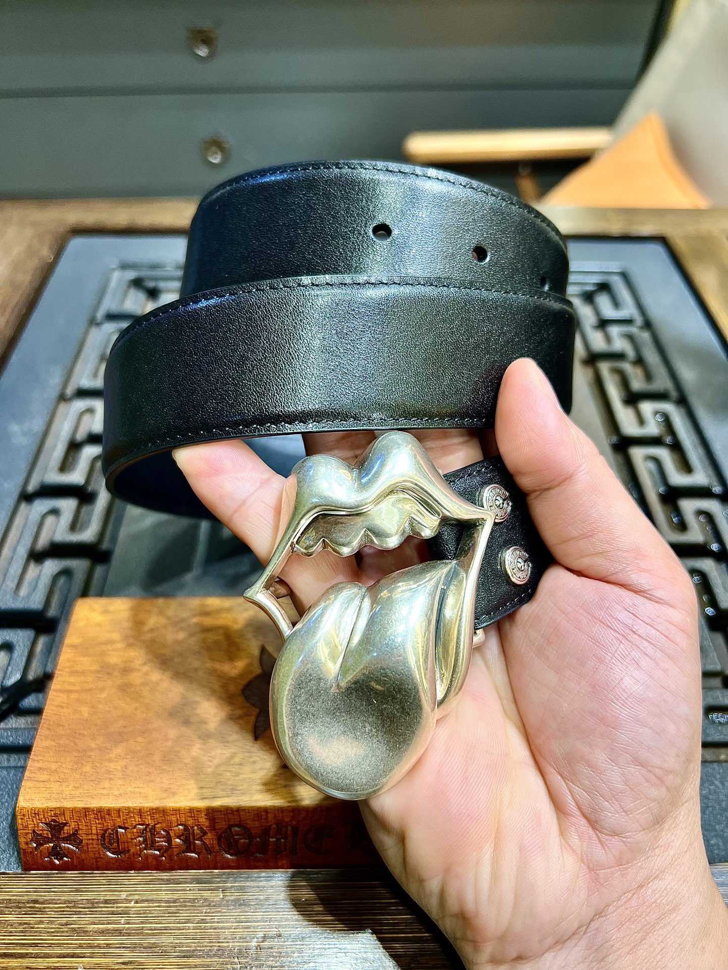 Chrome Hearts Basic Belt Black M