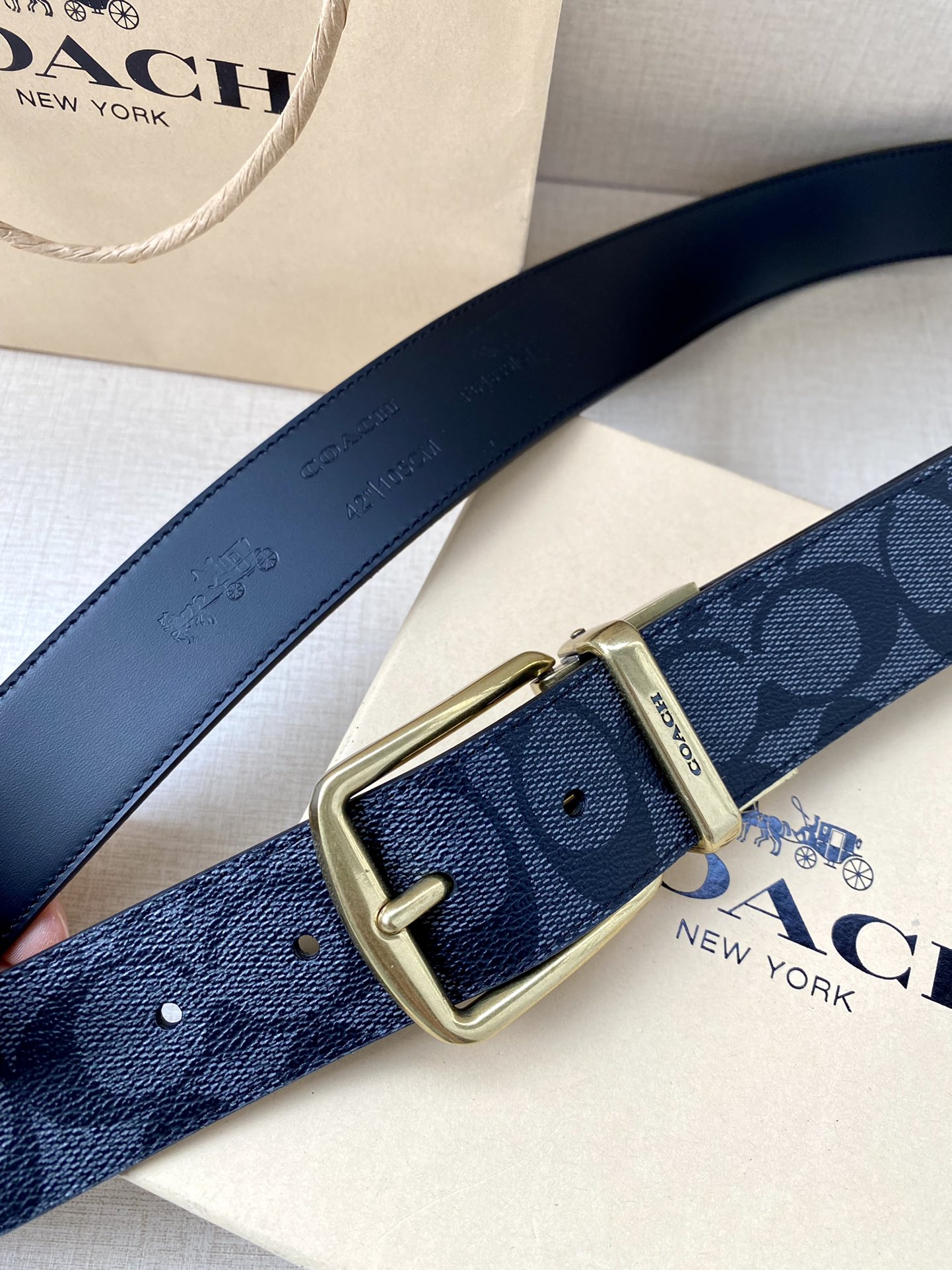 Coach Leather Belt Top Grain Leather M