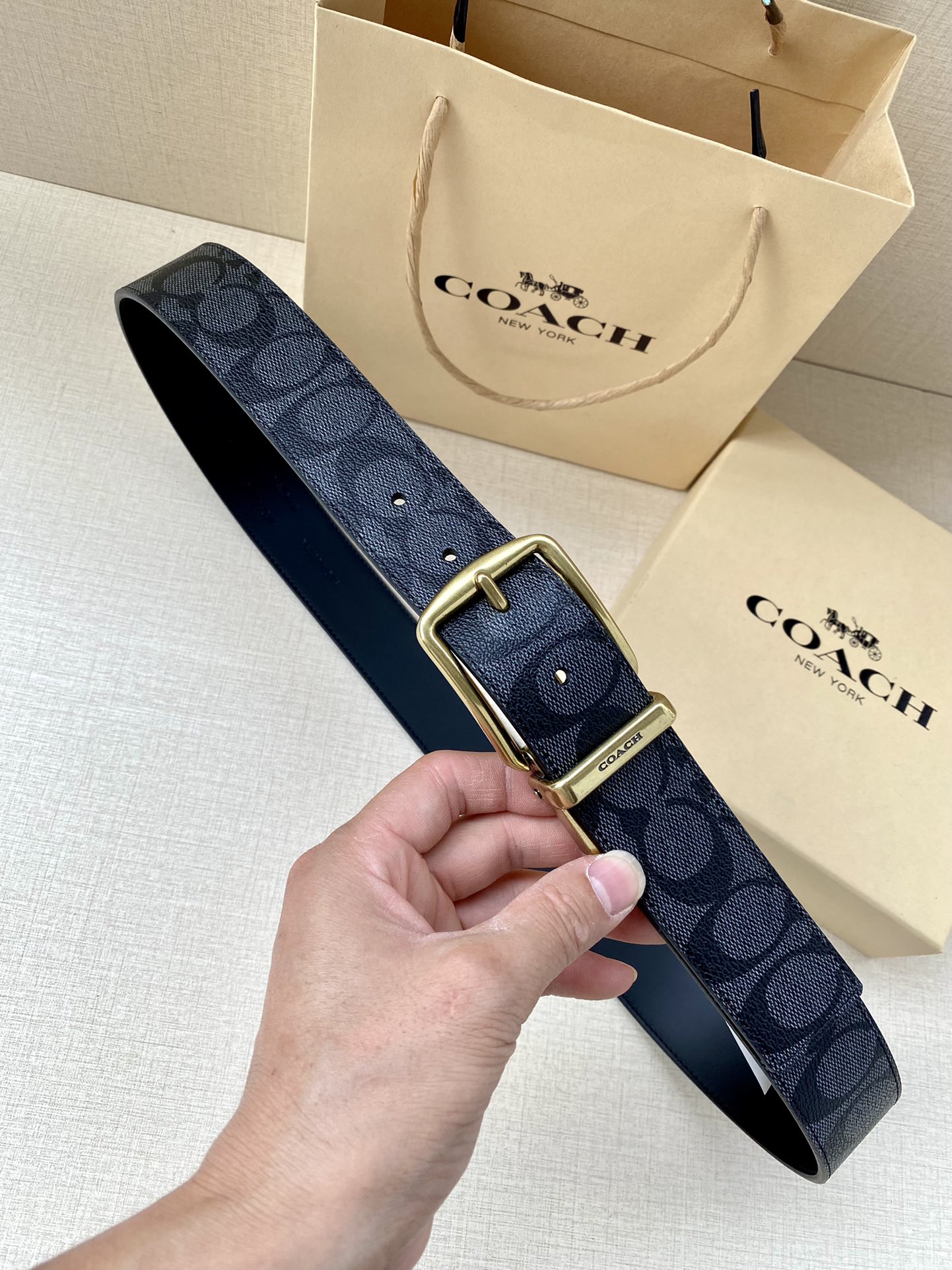 Coach Leather Belt Top Grain Leather M