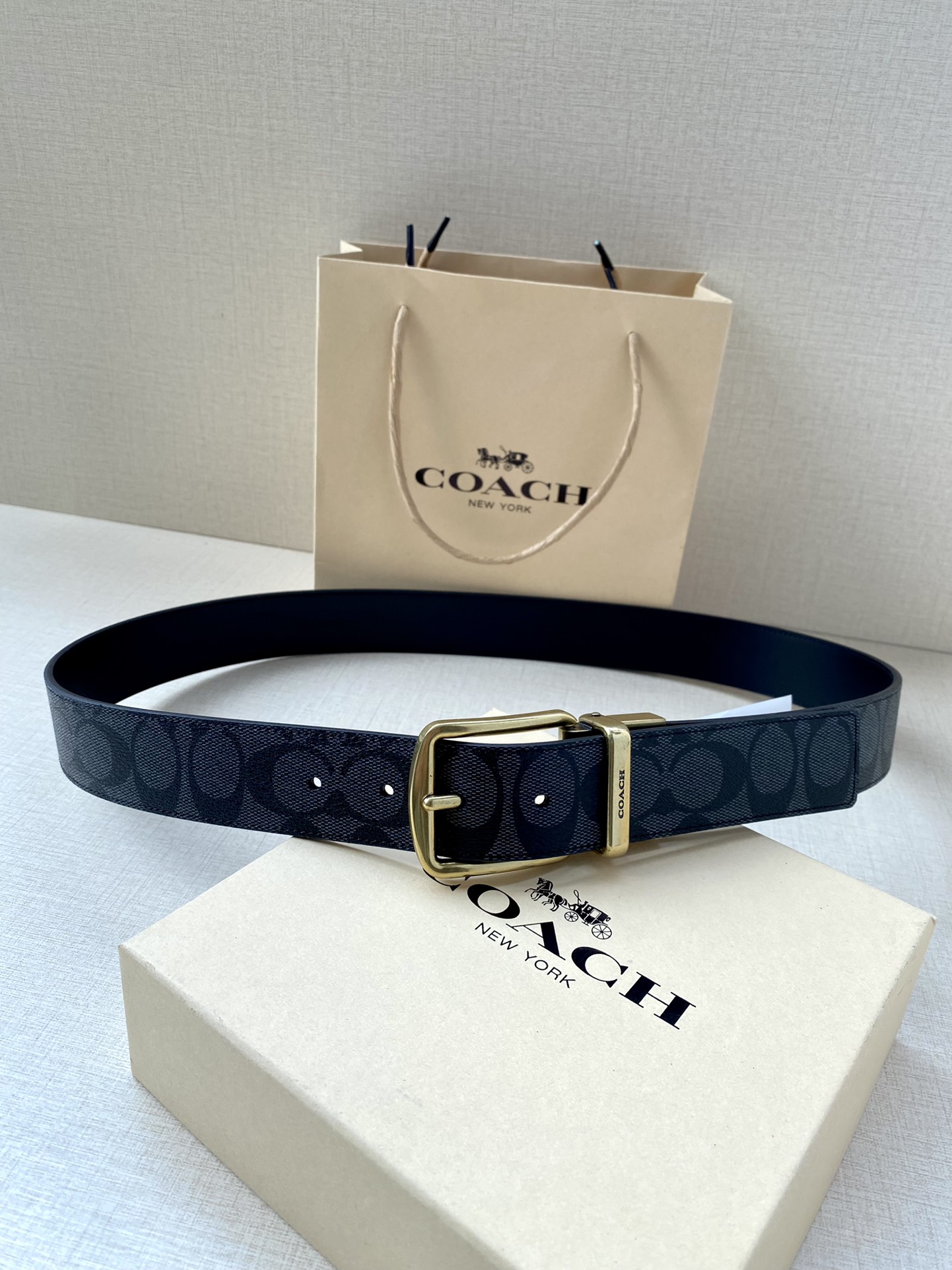 Coach Leather Belt Top Grain Leather M