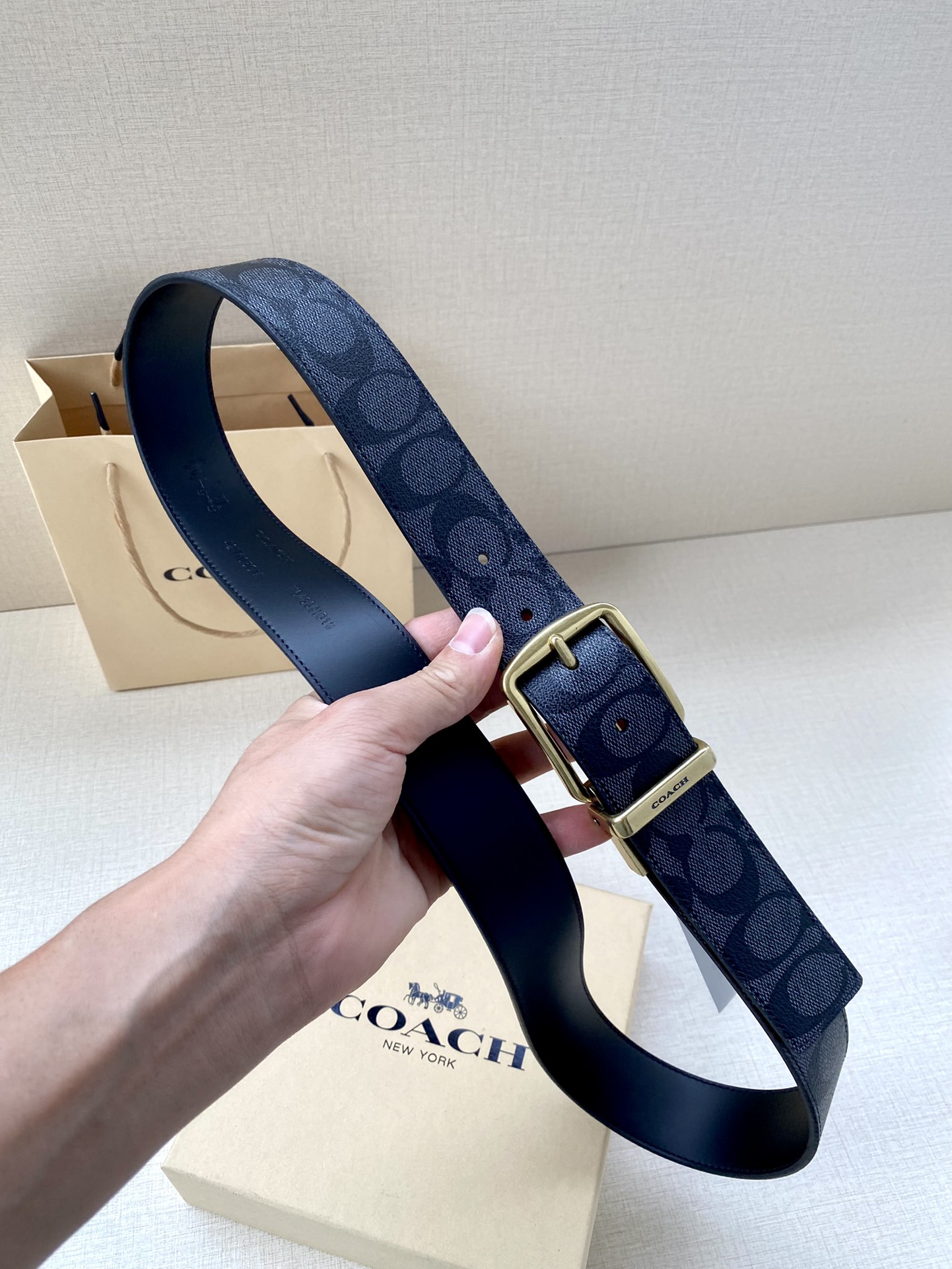 Coach Leather Belt Top Grain Leather M