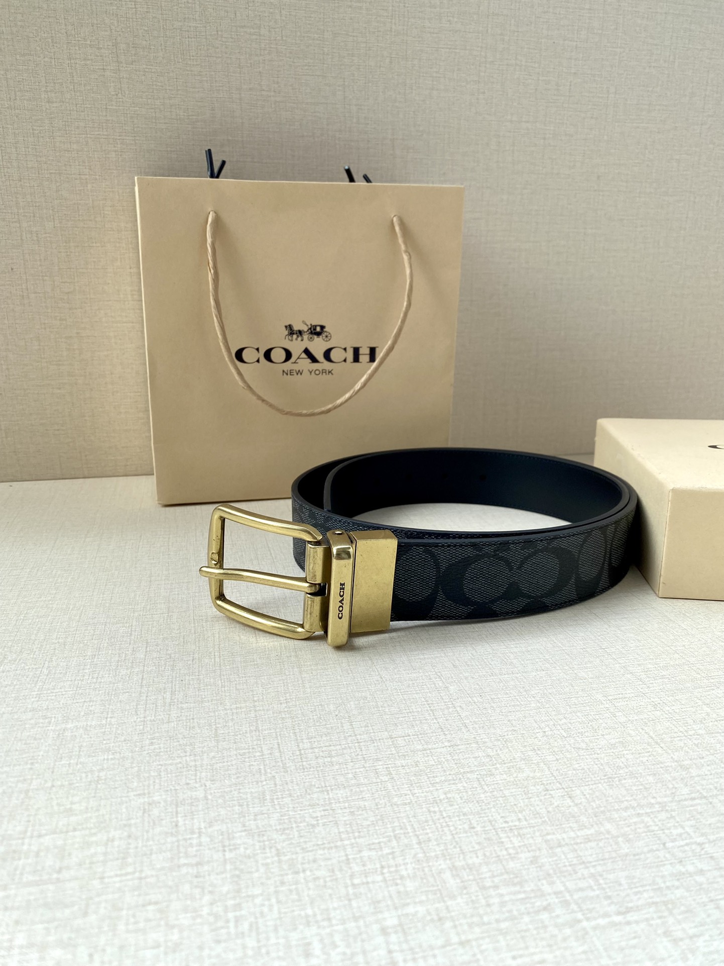 Coach Leather Belt Top Grain Leather M