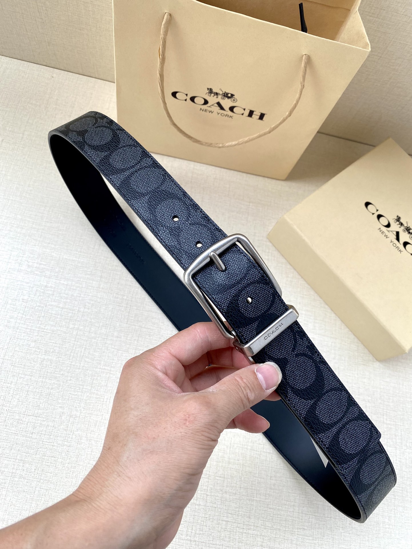 Coach Leather Belt Top Grain Leather M