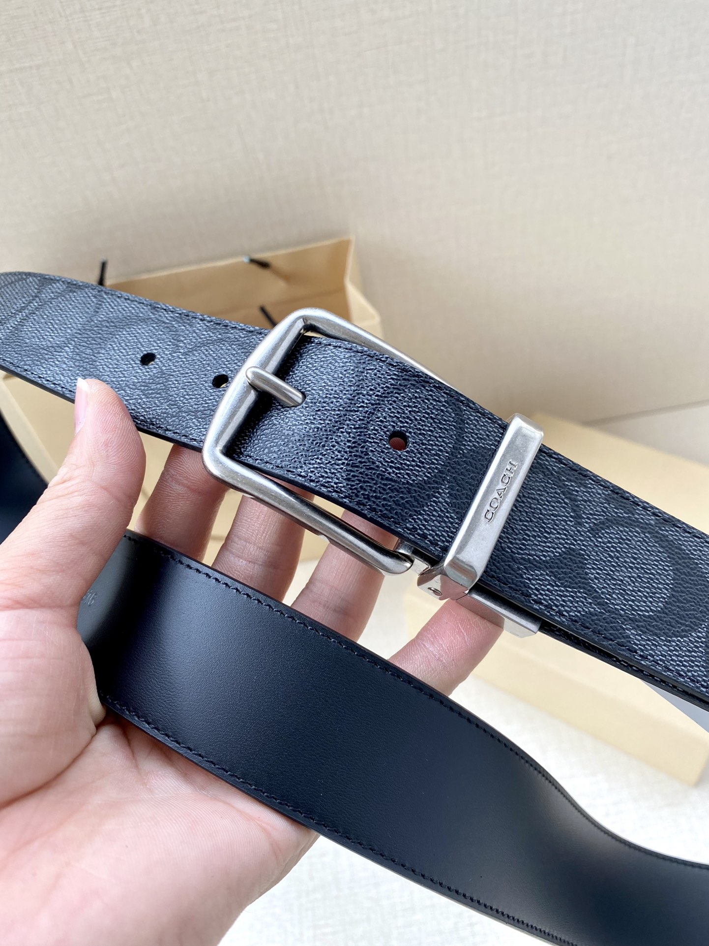 Coach Leather Belt Top Grain Leather M