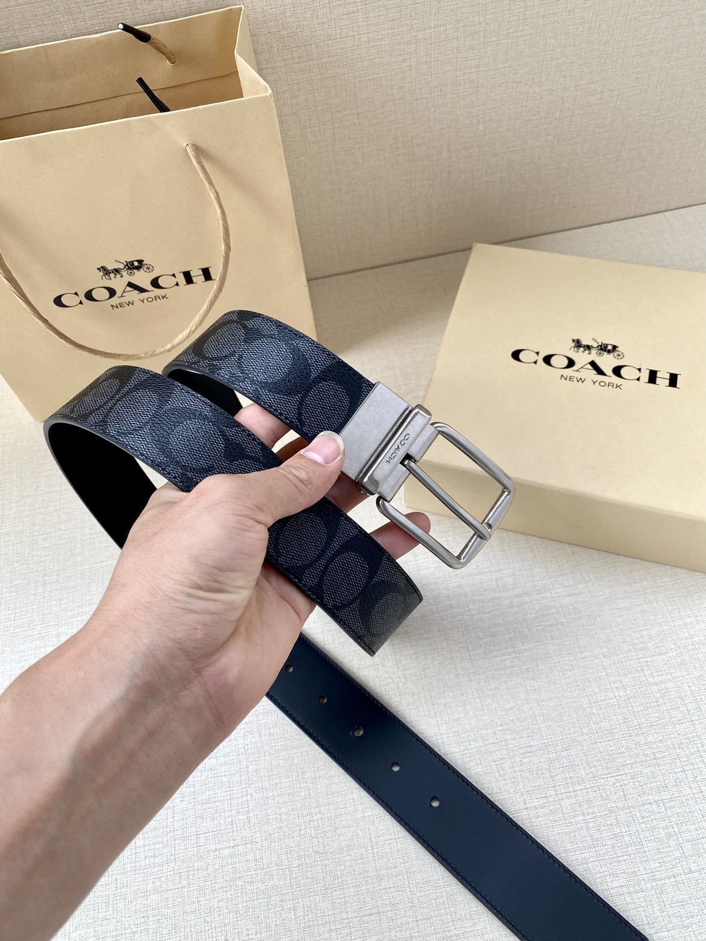 Coach Leather Belt Top Grain Leather M